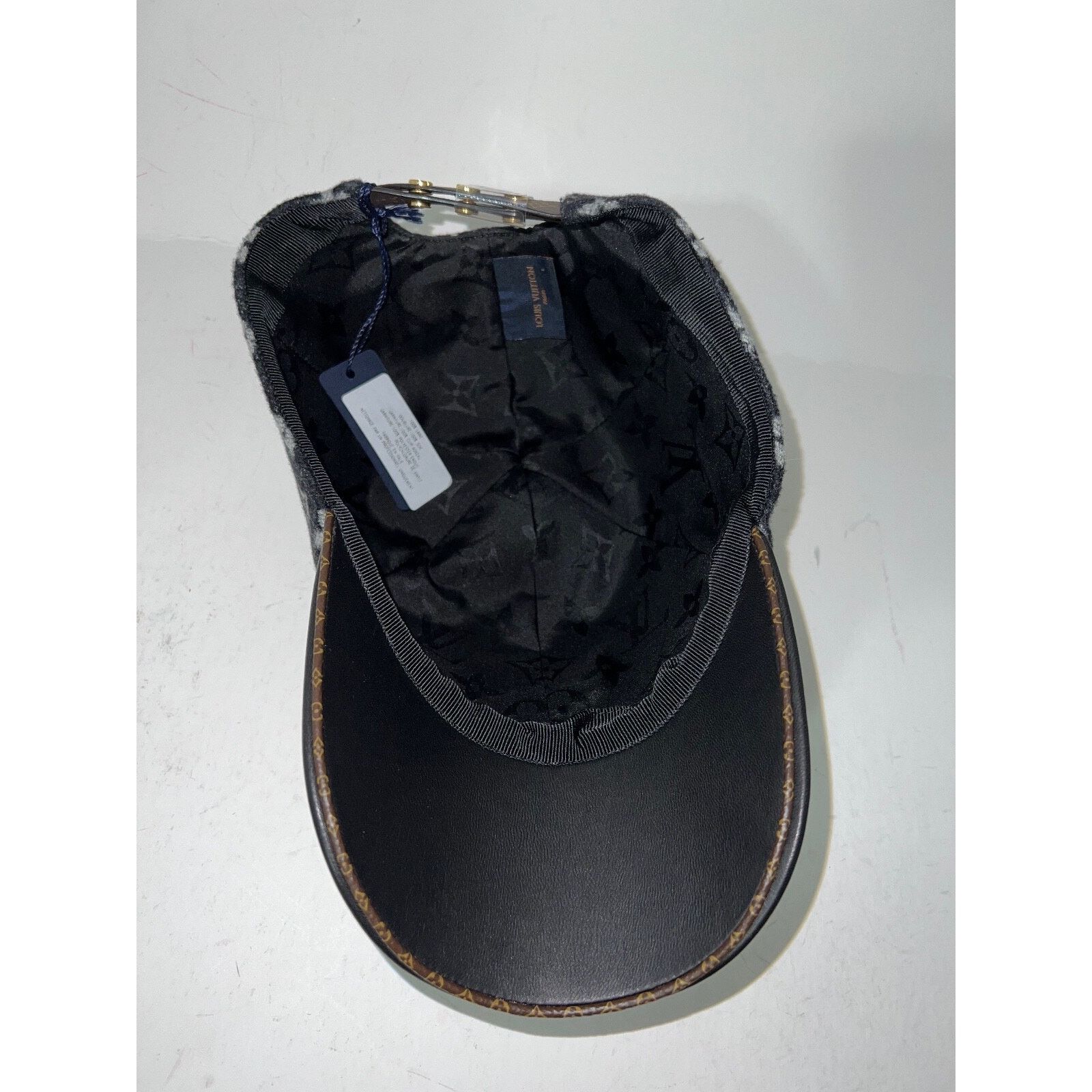 Louis Vuitton Louis Vuitton Wool Monogram LV Logo Sun Baseball Hat L Size ONE SIZE - 8 Thumbnail