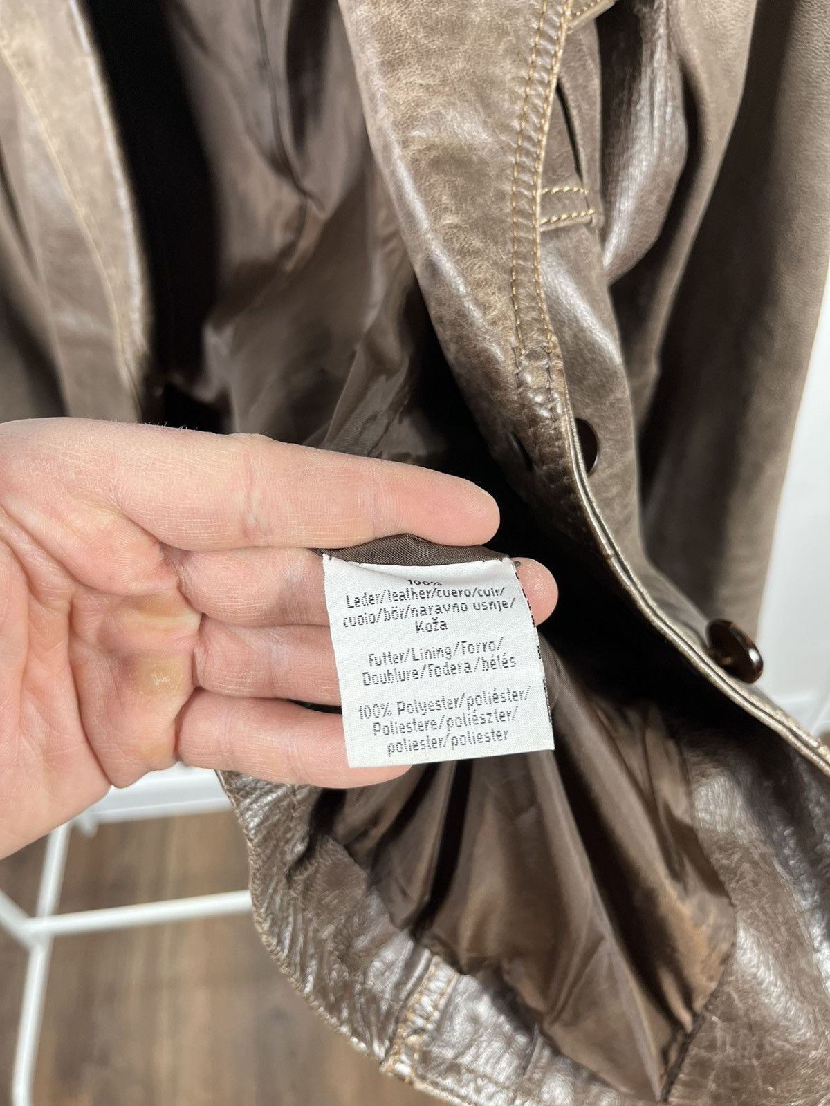 Tom Tailor Tom Tailor Leather Jacket Blazer Brown Women Size 36 Size S / US 4 / IT 40 - 7 Thumbnail