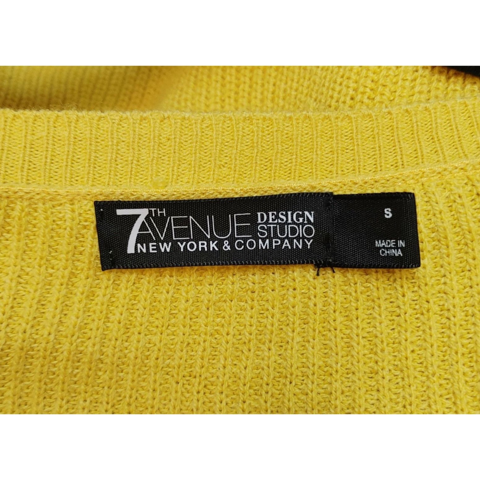 Other NEW YORK & CO Womens S Knit Yellow 7th Avenue Design Studio Size S / US 4 / IT 40 - 3 Thumbnail