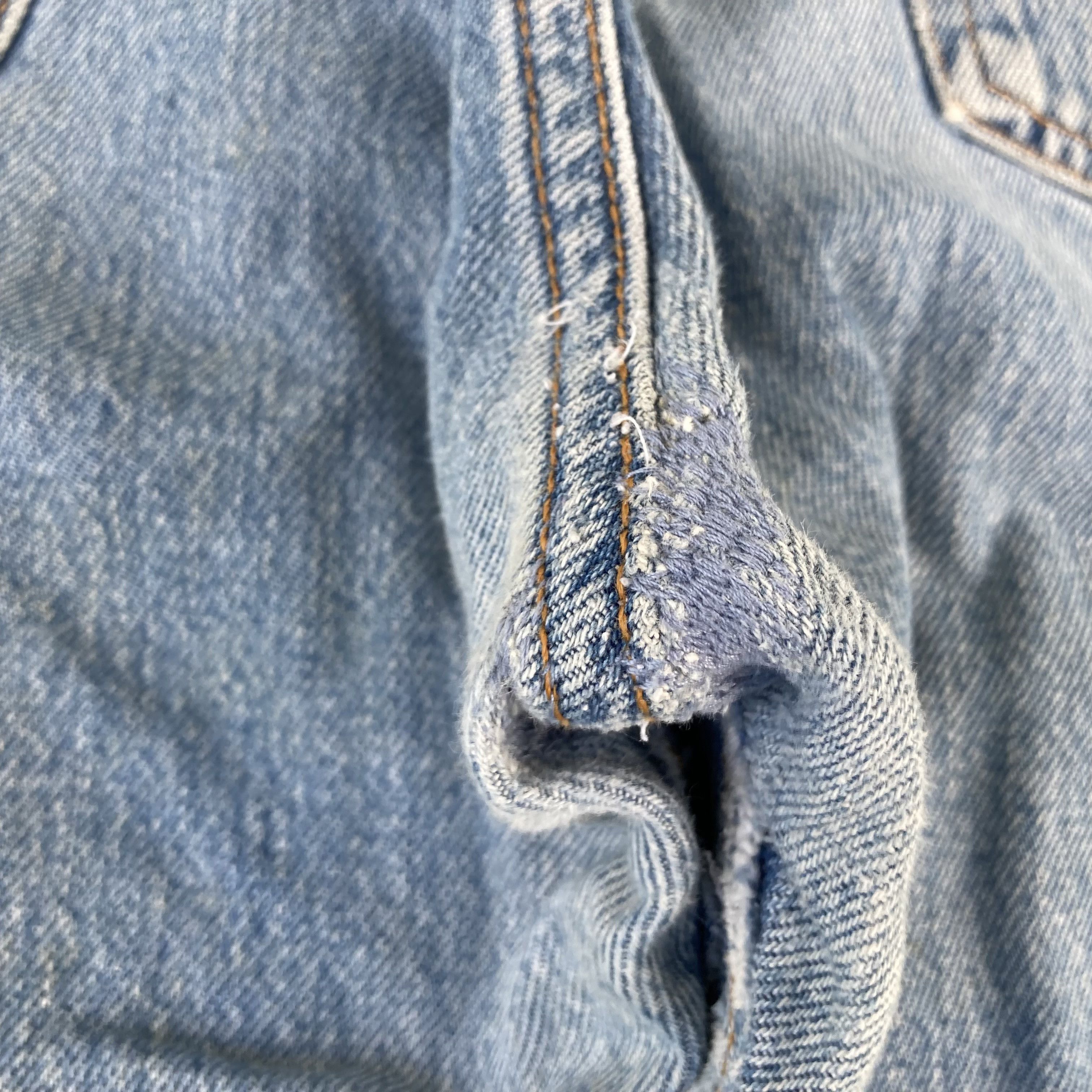 Levi's 35x37 Vtg Levis 501xx Distressed Ripped Light Wash Jeans Size US 35 - 13 Thumbnail