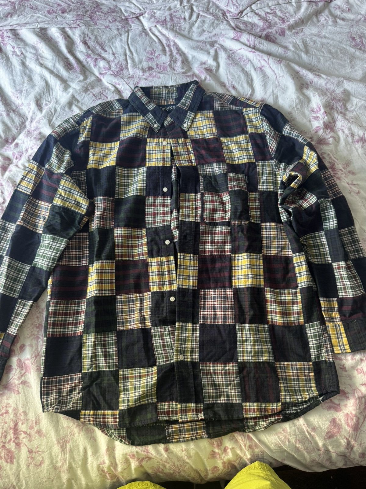Only NY Ombre Plaid Patchwork Shirt Size US L / EU 52-54 / 3 - 2 Thumbnail