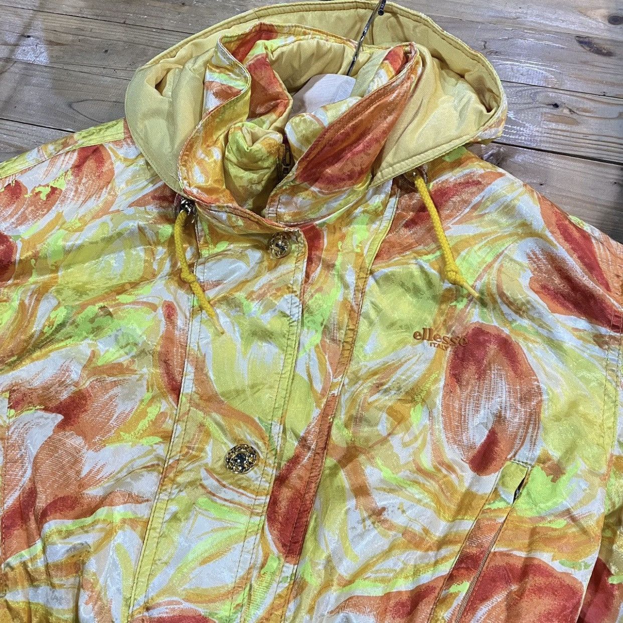 Ellesse × Vintage Vintage ELLESSE Japan Made Goldwin Ski Jacket Orange/Yellow Size L / US 10 / IT 46 - 4 Thumbnail