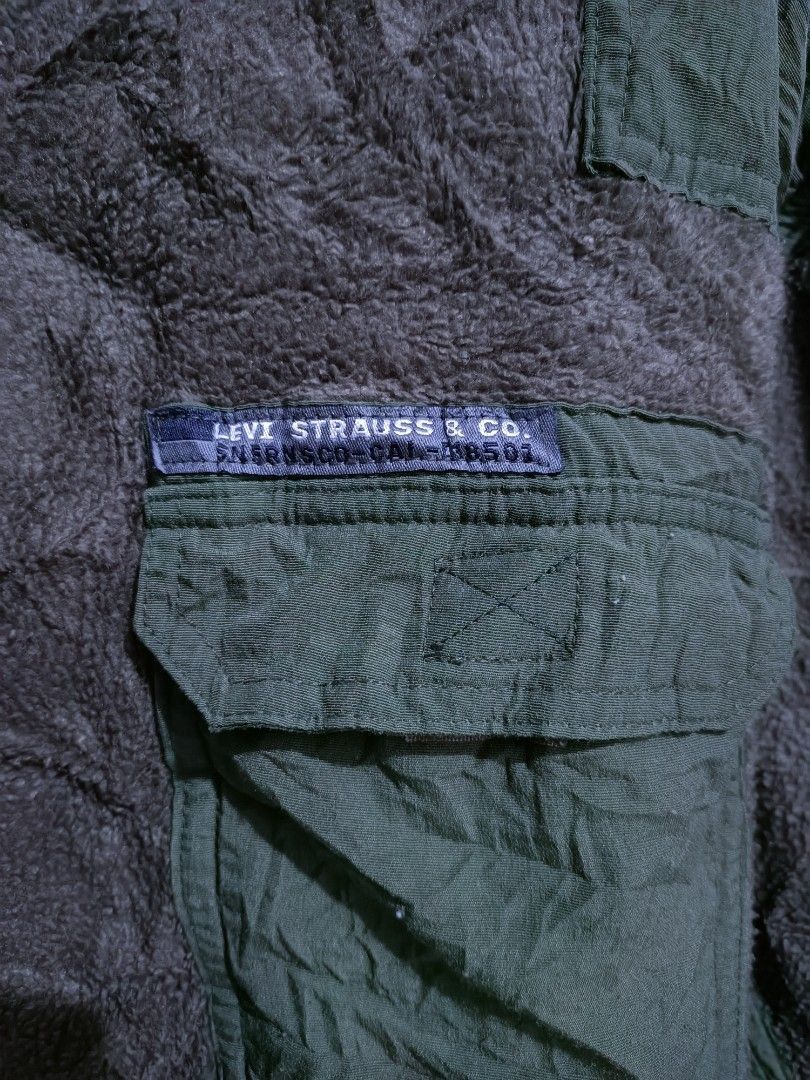 Levi's × Vintage Vintage Levis army hoodie fleece jacket Size US L / EU 52-54 / 3 - 3 Thumbnail