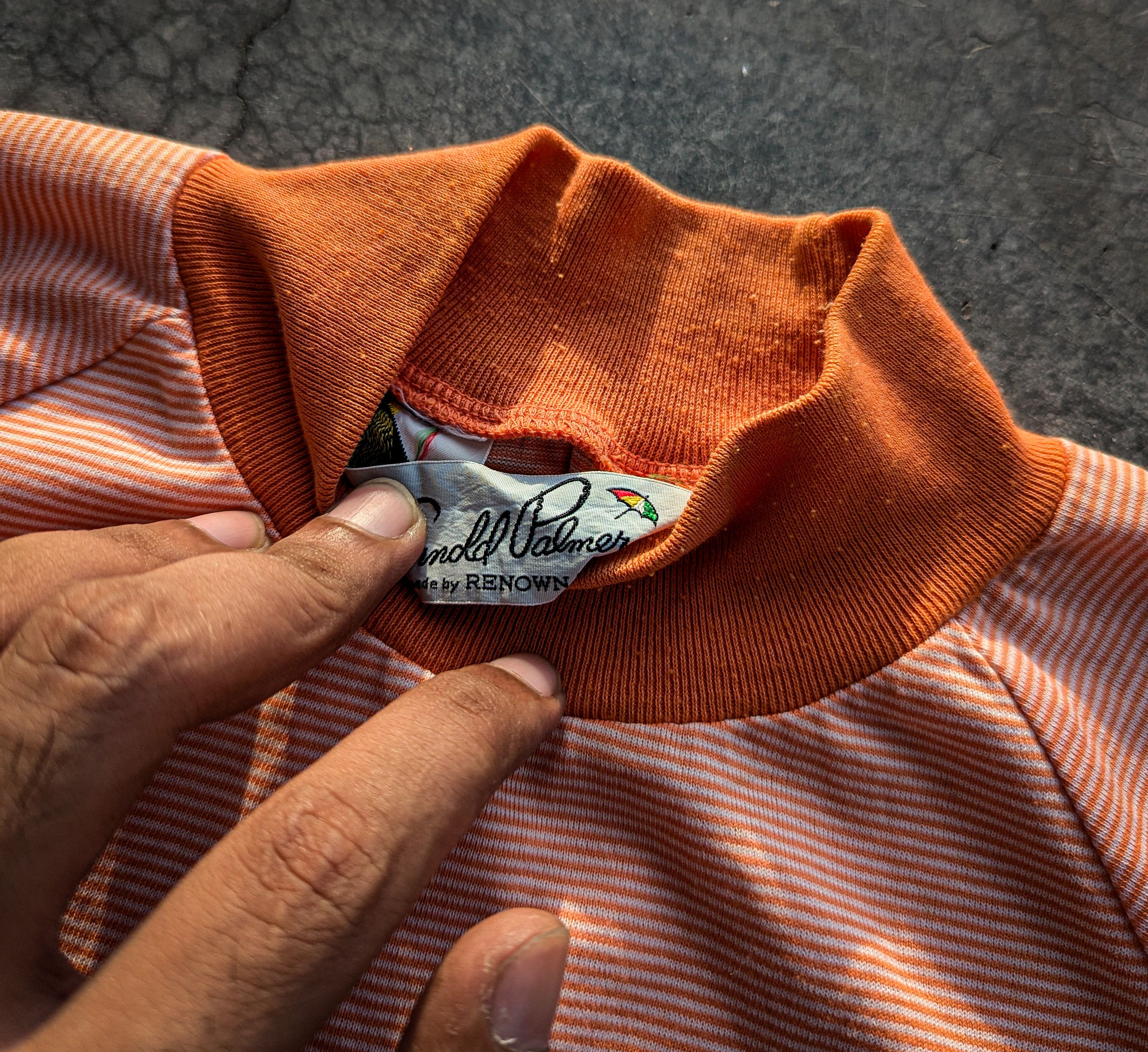 Vintage Vintage 80's Arnold Palmer Turtle Neck Pocket Tshirt Size US L / EU 52-54 / 3 - 4 Thumbnail