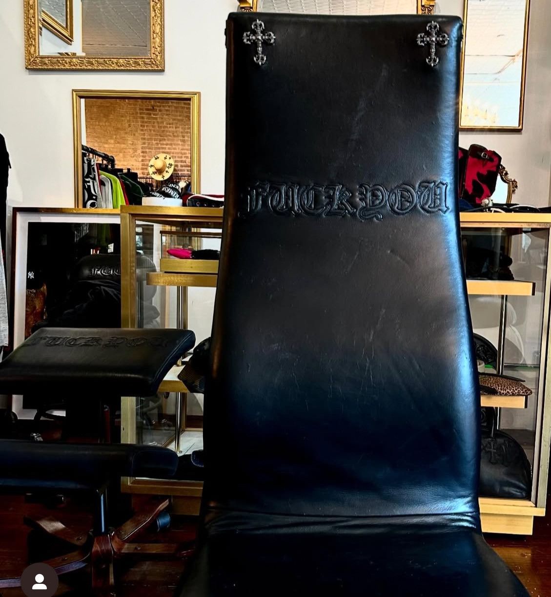 Chrome Hearts CHROME HEARTS VIP EXECUTIVE GAMING CROSS PATCH CHAIR Size ONE SIZE - 3 Thumbnail