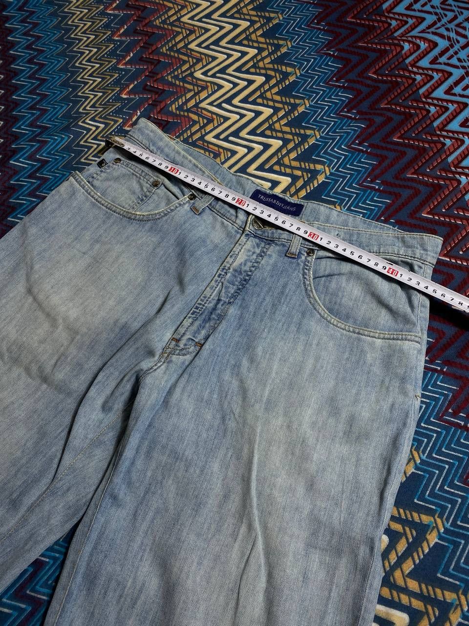 Trussardi × Vintage Trussardi short denim logo nice designer Size US 36 / EU 52 - 7 Thumbnail