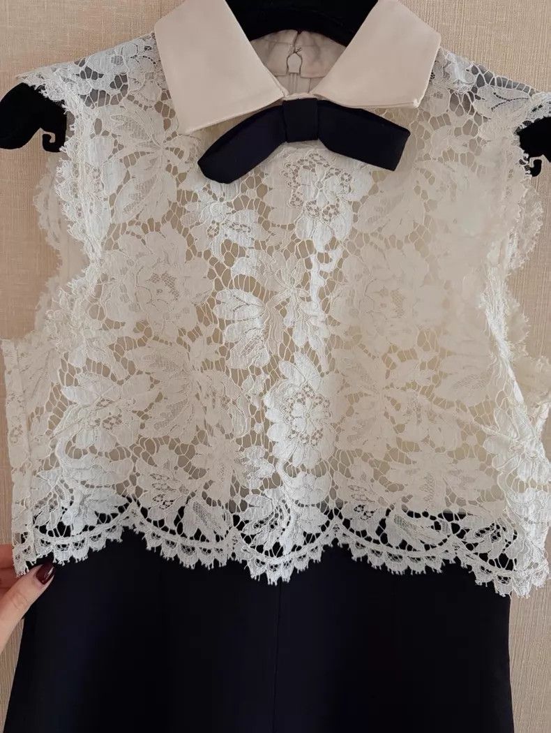 Other Valentino Black and white color-blocked lace dress Size XS / US 0-2 / IT 36-38 - 4 Thumbnail