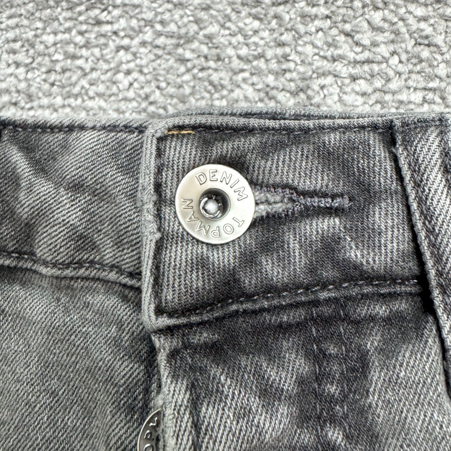 Topman Topman Jeans Mens Slim Fit Button Fly Denim 28x30 Gray Cotton Stretch Casual Size US 28 / EU 44 - 5 Thumbnail