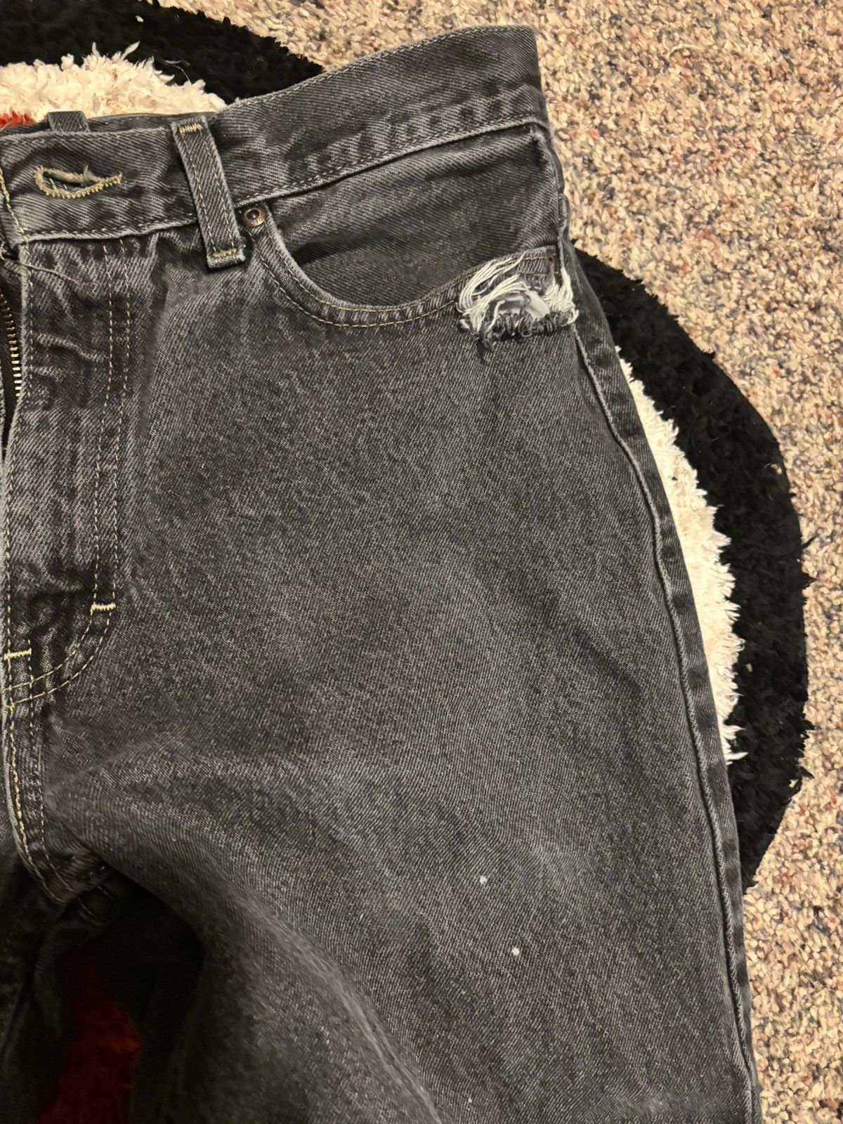 Vintage distressed demin baggy y2k pants Size US 30 / EU 46 - 5 Thumbnail