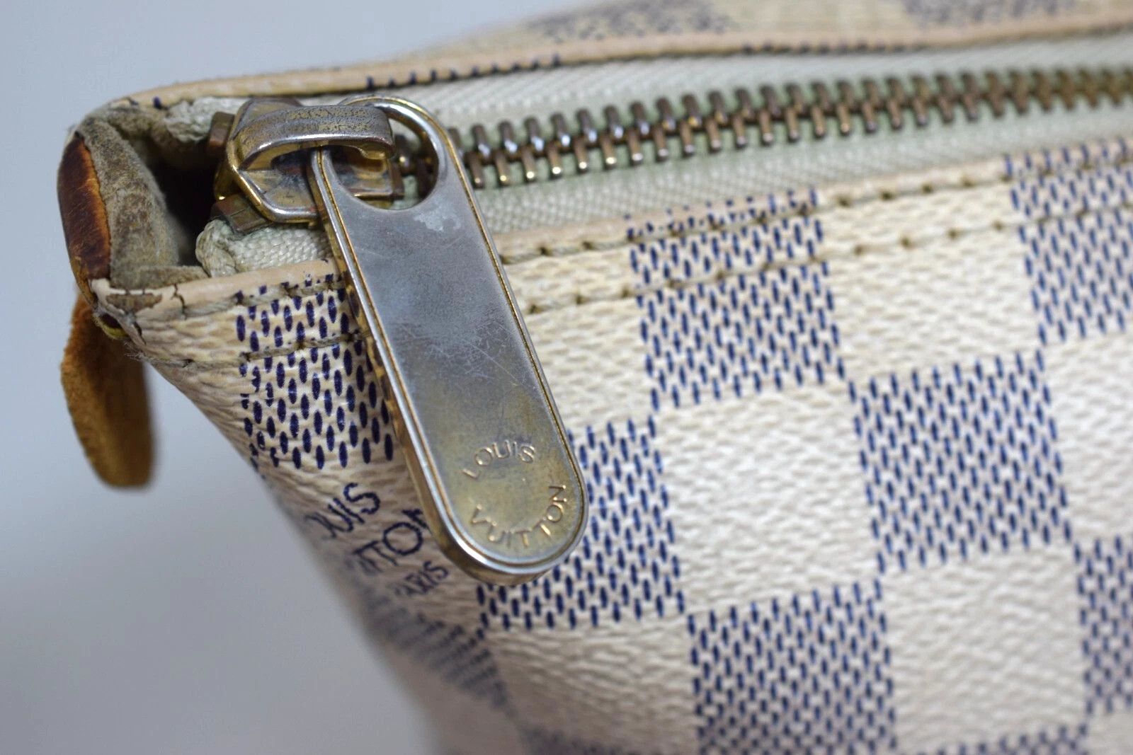 Louis Vuitton Auth Louis Vuitton Saleya PM Tote Bag Azur Canvas N51186 Size ONE SIZE - 13 Thumbnail