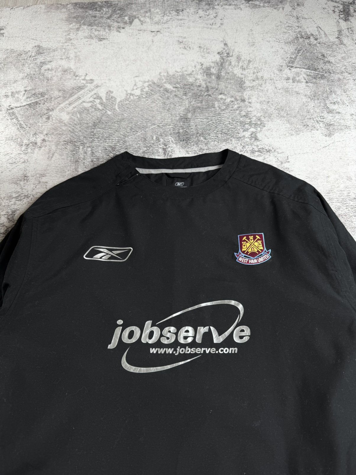 Reebok West Ham 2003 Reebok Nylon LongSleeve Soccer Football Jersey Sweatshirt Jacket Size US M / EU 48-50 / 2 - 6 Thumbnail