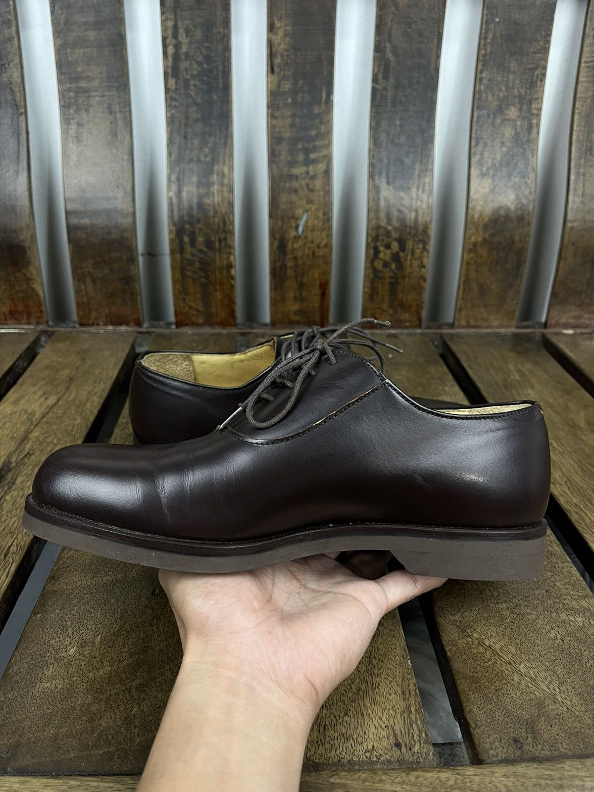 Yohji Yamamoto Yohji Yamamoto Costume d’Homme AW1992 Leather Derby Shoes Size US 7 / EU 40 - 5 Thumbnail