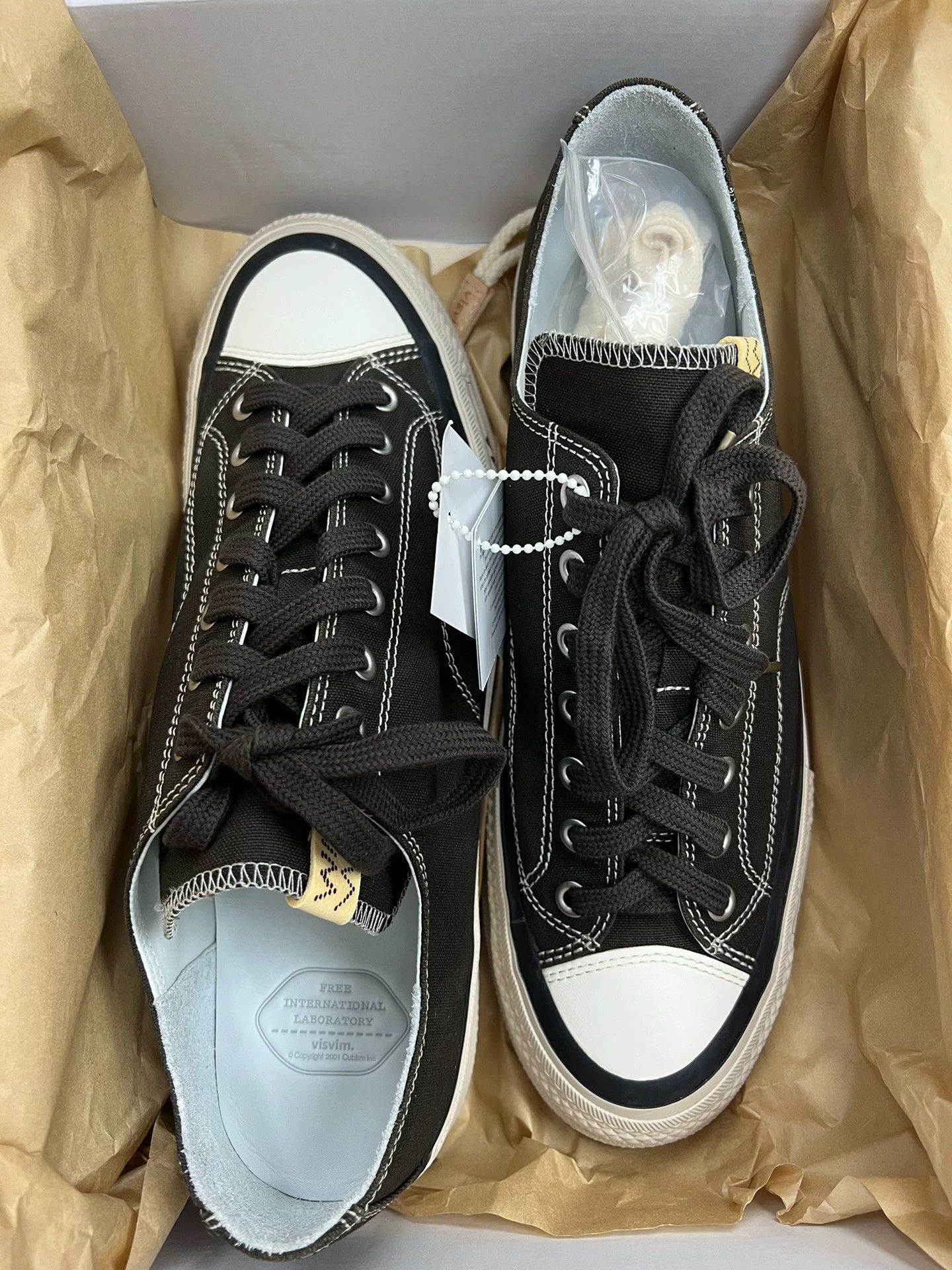 Visvim Black Canvas Low-Top Sneakers Size 12 Size US 12 / EU 45 - 1 Thumbnail