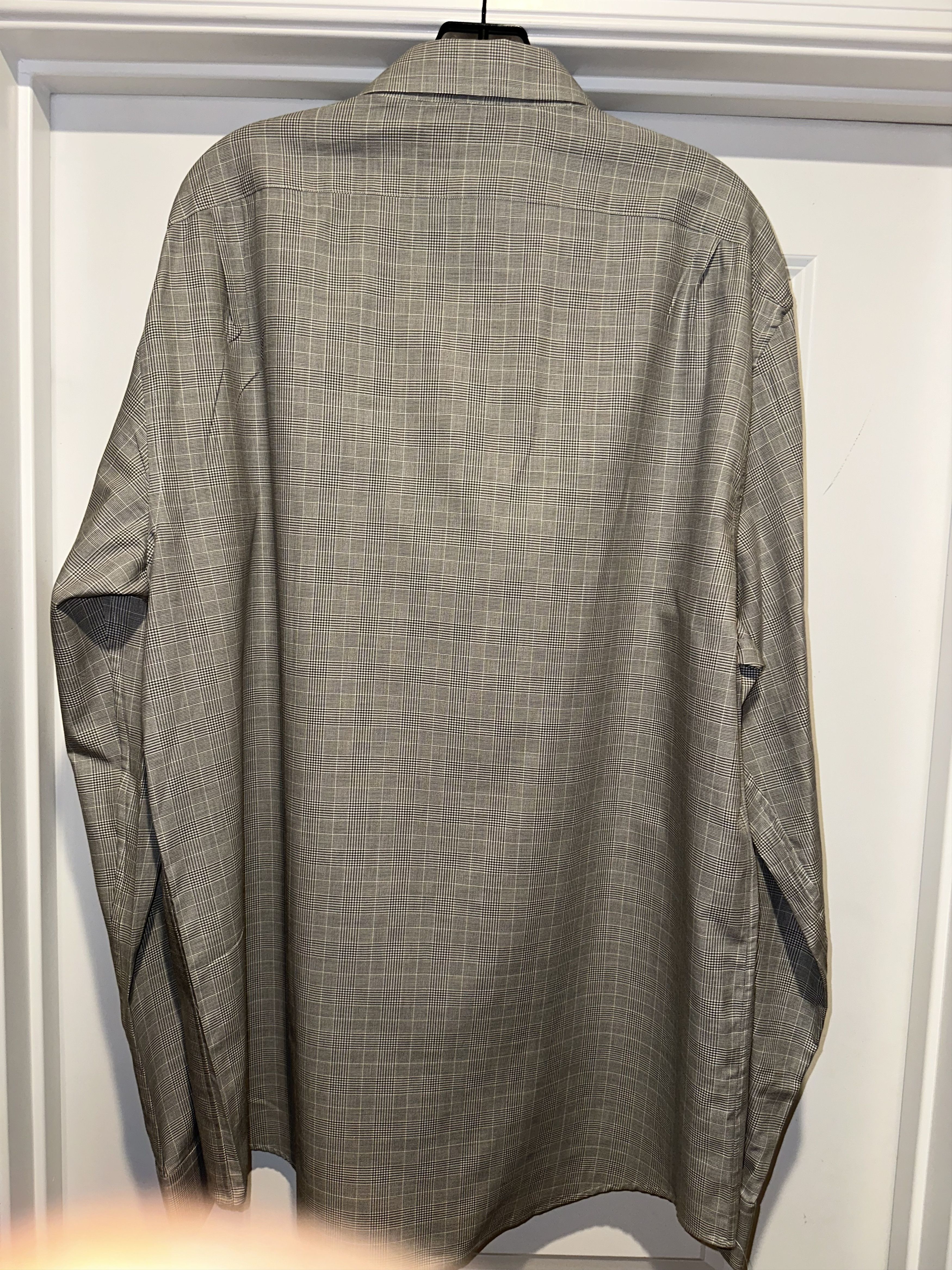 Ralph Lauren Purple Label Gray Cotton Glen Check Long Sleeve Sport Shirt $595 2x Size US XXL / EU 58 / 5 - 4 Thumbnail
