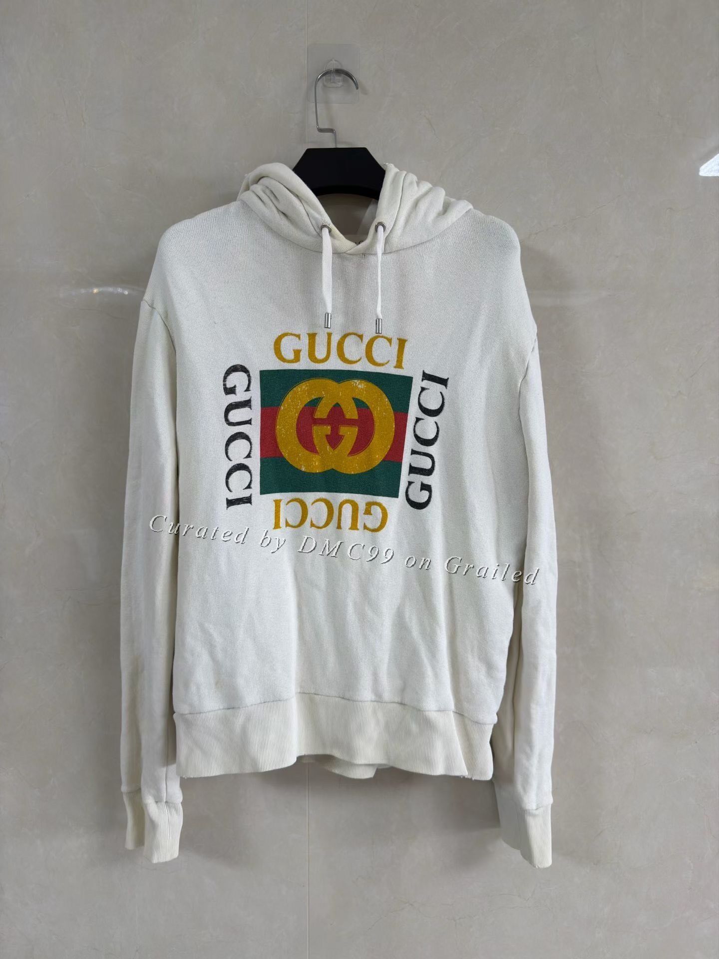 Gucci GUCCI Logo Print Hooded Drawstring Sweatshirt Size XS / US 0-2 / IT 36-38 - 1 Thumbnail