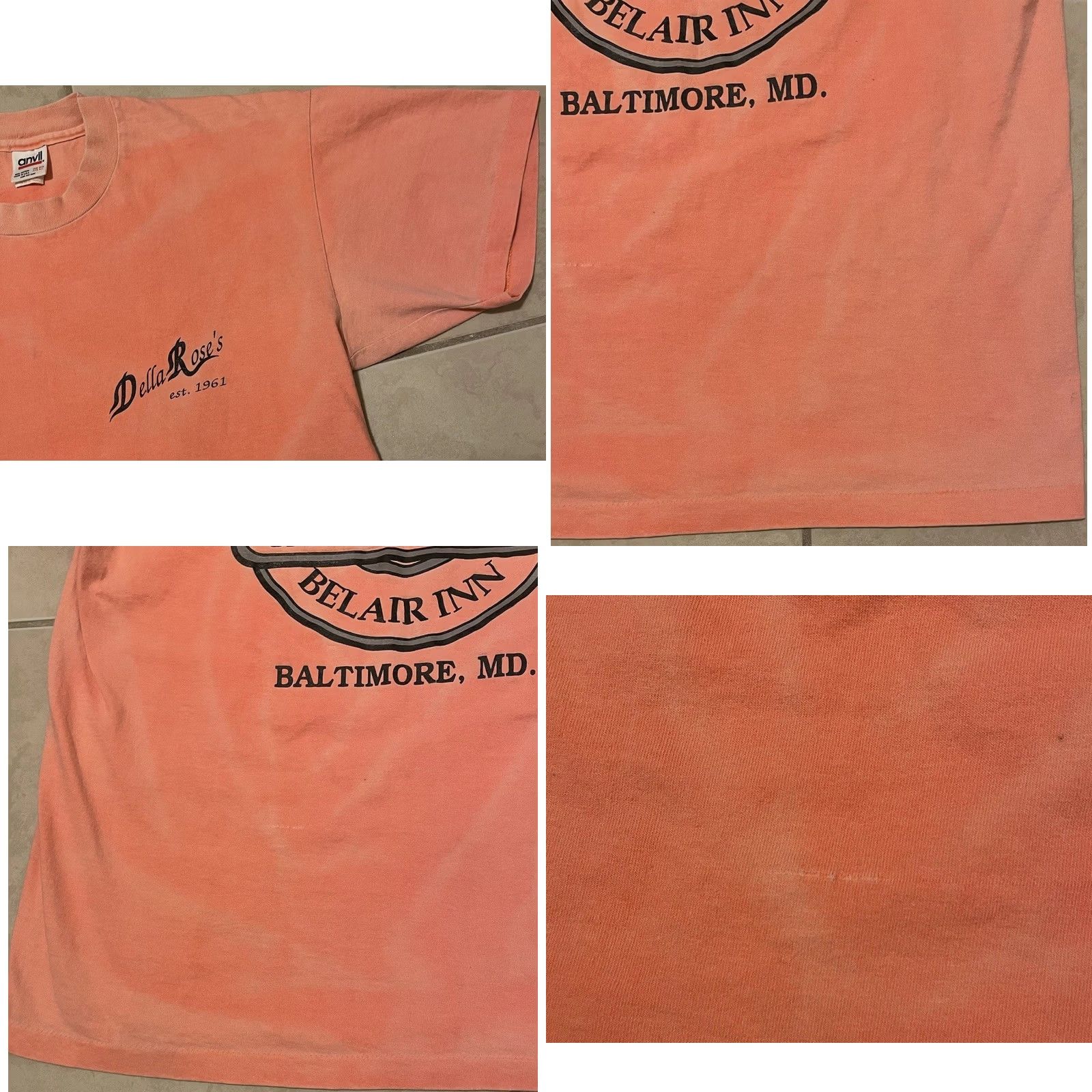 Vintage VINTAGE Della Roses Belair Inn Shirt M Orange 90s 80s Concert Baltimore Maryland Single Stitch Grunge Rock T-Shirt Mens Size US M / EU 48-50 / 2 - 9 Thumbnail