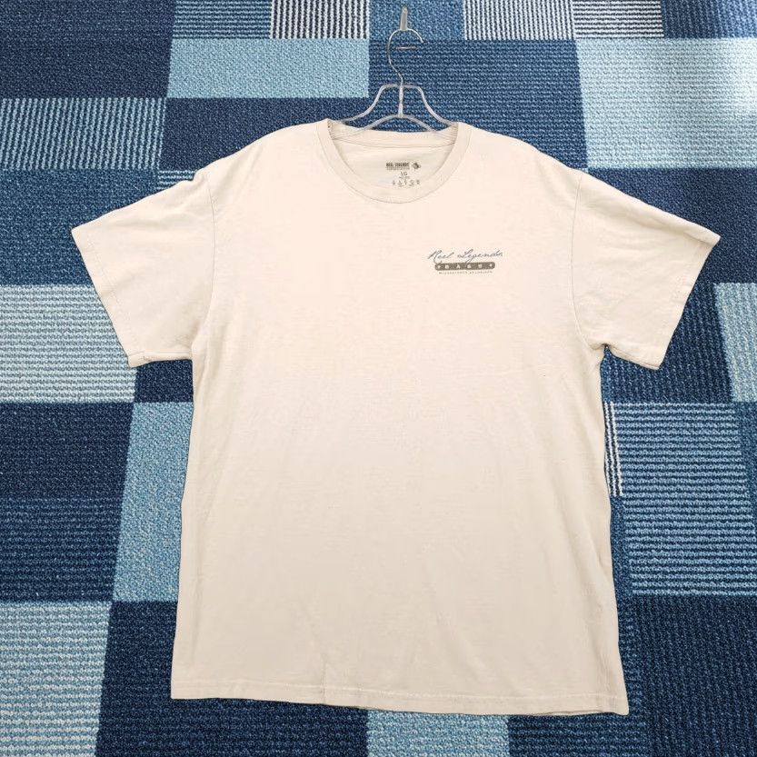 Vintage Reel Legends T-Shirt Men L Beige Bass Graphic Short Sleeve Fishing Cotton Size US L / EU 52-54 / 3 - 1 Thumbnail
