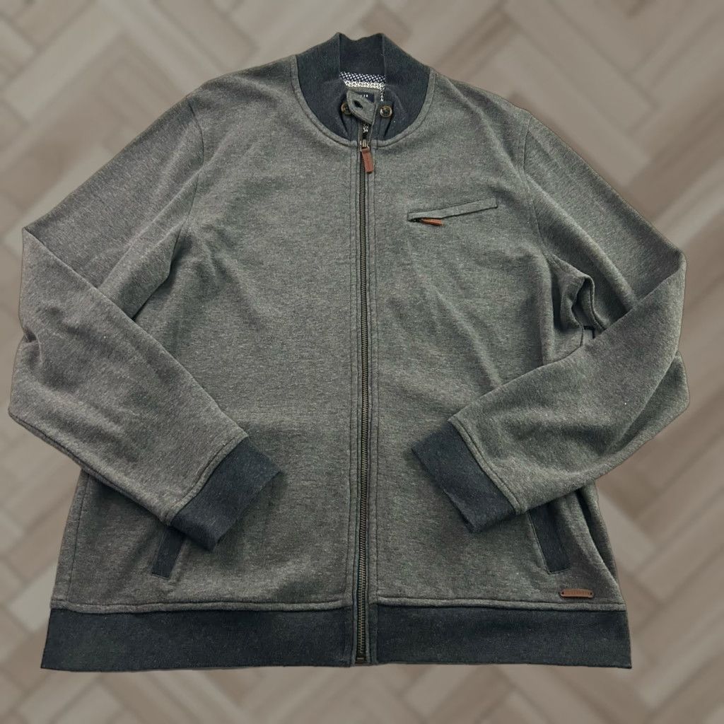 Ted Baker TED BAKER Full Zip Jacket Men XL Gray - Jacket, Full Zip, Gray, Ted Baker, Men, XL, Full Zip, Jacket Size US XL / EU 56 / 4 - 1 Thumbnail