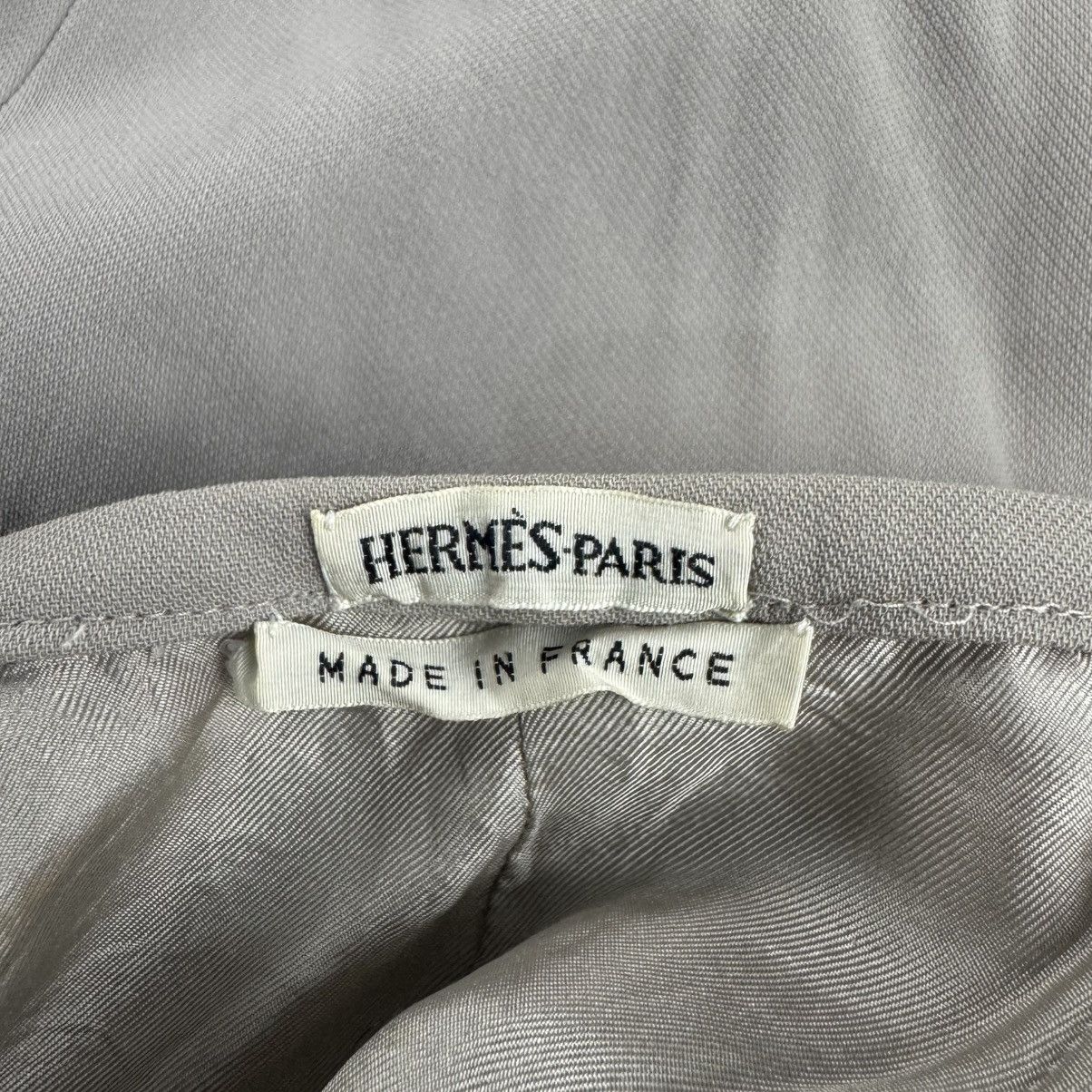 Hermes × Maison Margiela Hermes - Margiela Era - Spring 1999 Beige - Midi Wool Skirt Size 26" / US 2 / IT 38 - 7 Thumbnail