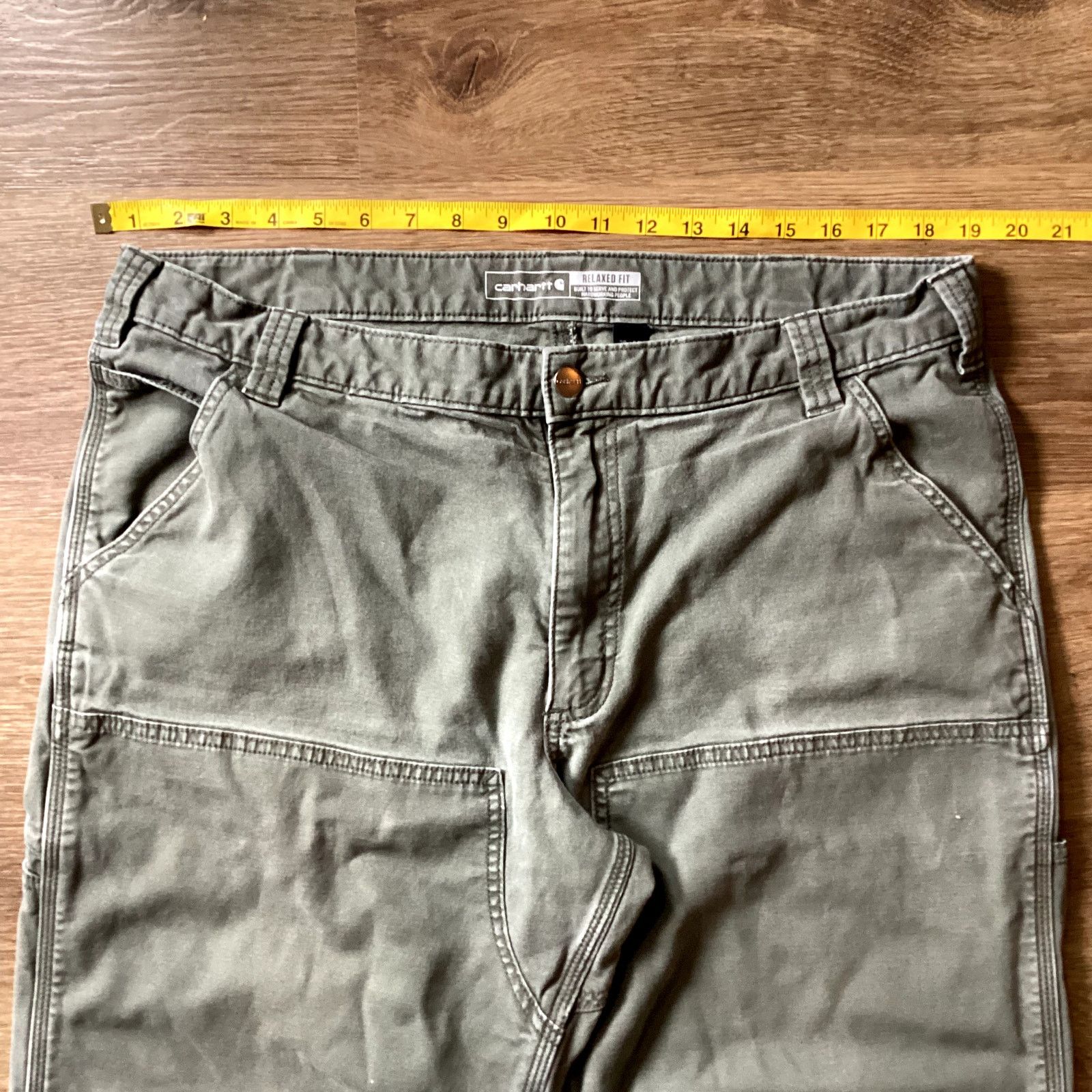 Carhartt Green Carhartt Double Knees 38 x 34 Size US 38 / EU 54 - 3 Thumbnail