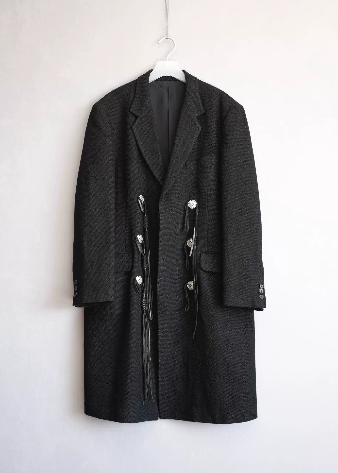 Yohji Yamamoto yohji yamamoto black trench coat with silver buttons Size US M / EU 48-50 / 2 - 1 Thumbnail