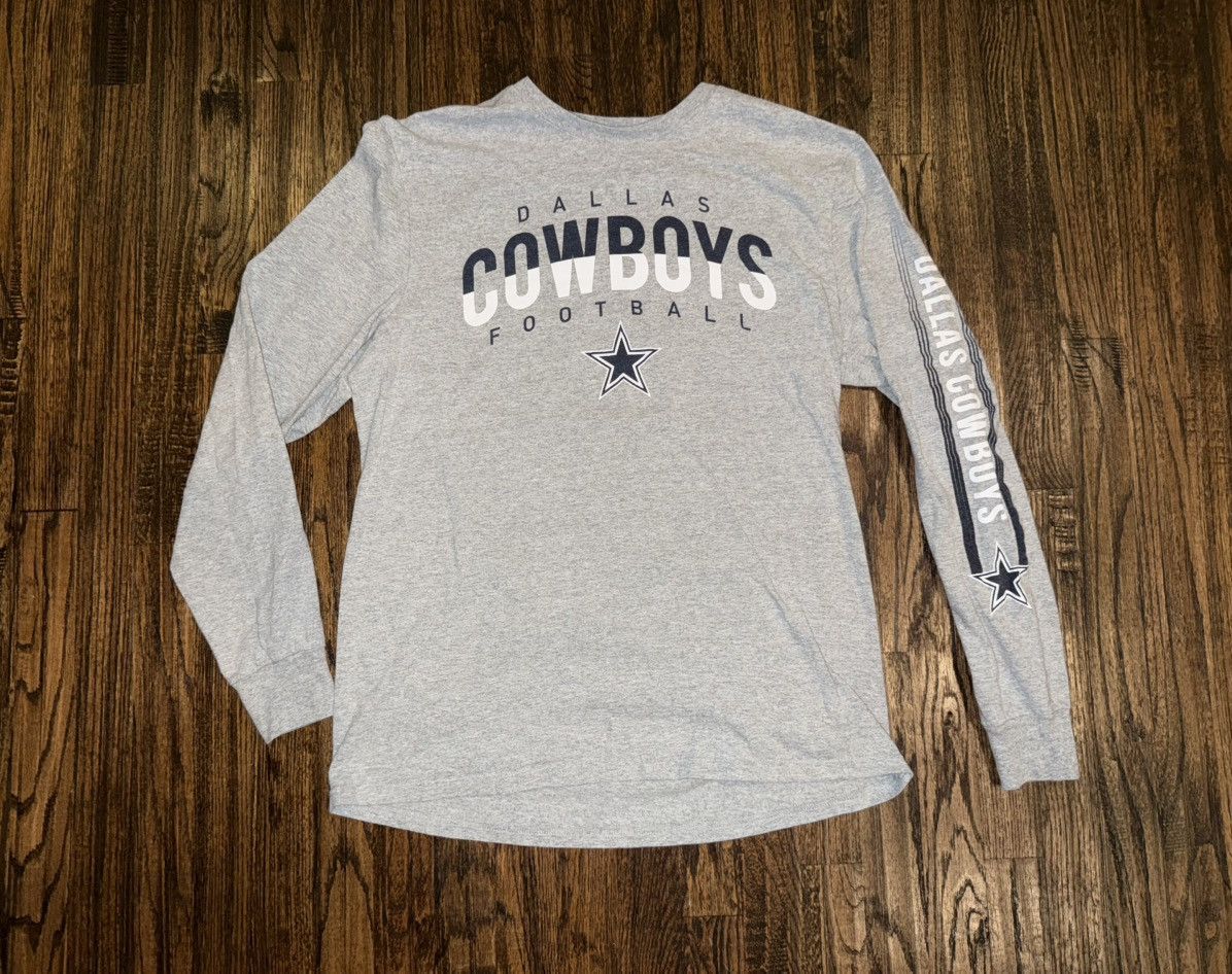 NFL × Nike Vintage Dallas Cowboys NFL Grey Long-sleeve T-Shirt Large Size US L / EU 52-54 / 3 - 1 Thumbnail