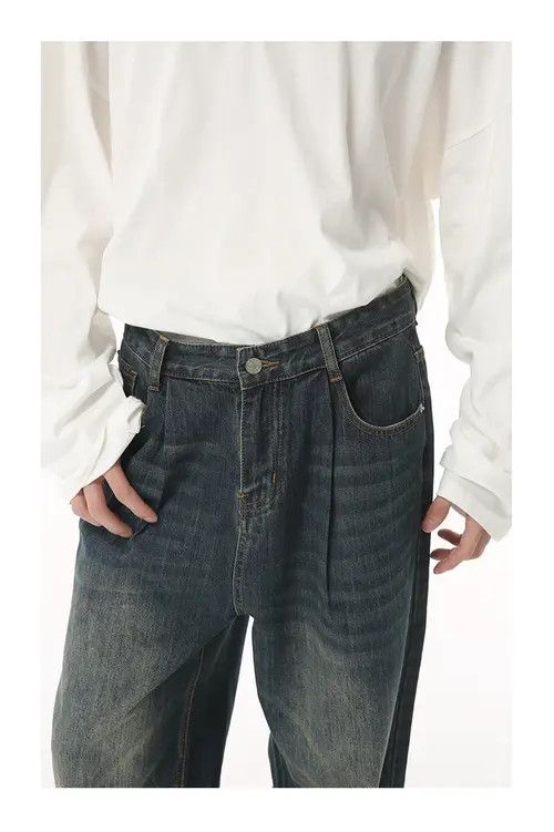Japanese Brand × Jean Distressed vintage loose wide-leg casual jeans Size US 32 / EU 48 - 4 Thumbnail