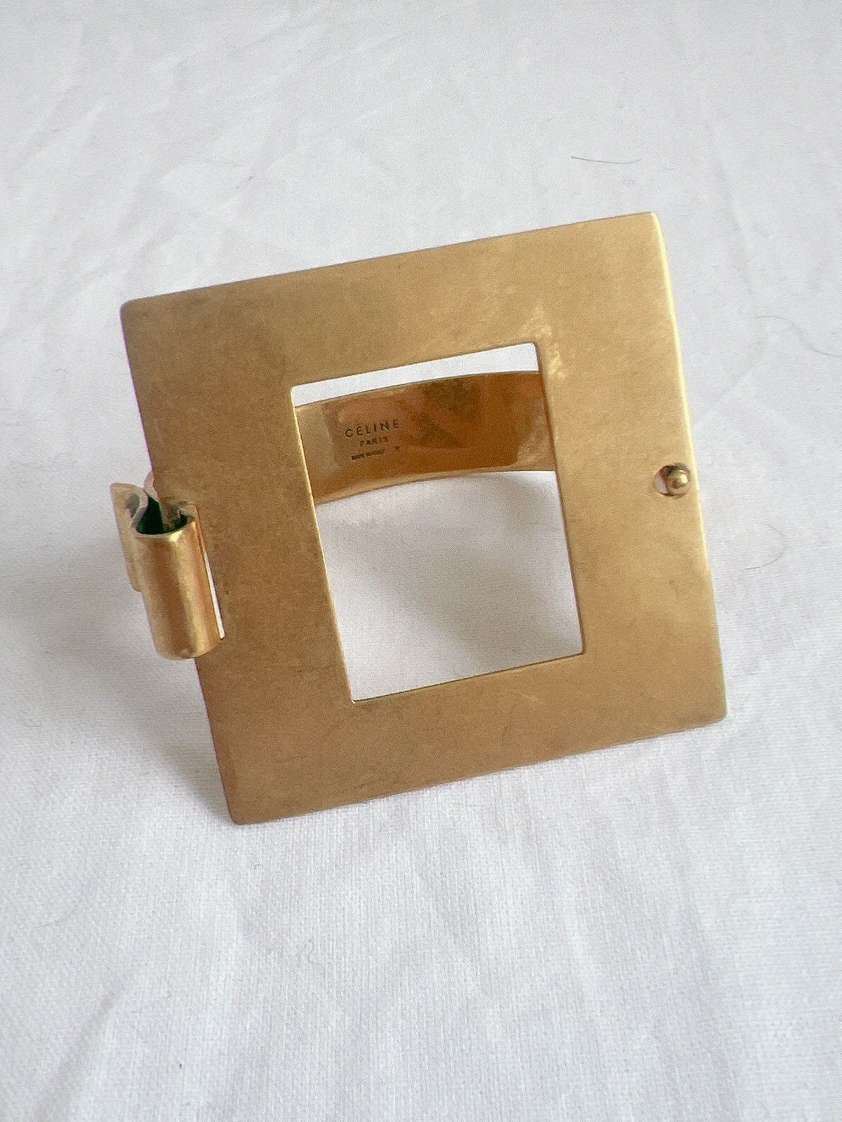 Celine Old Celine by Phoebe Philo Square Cuff Bracelet Bangle Size ONE SIZE - 2 Thumbnail