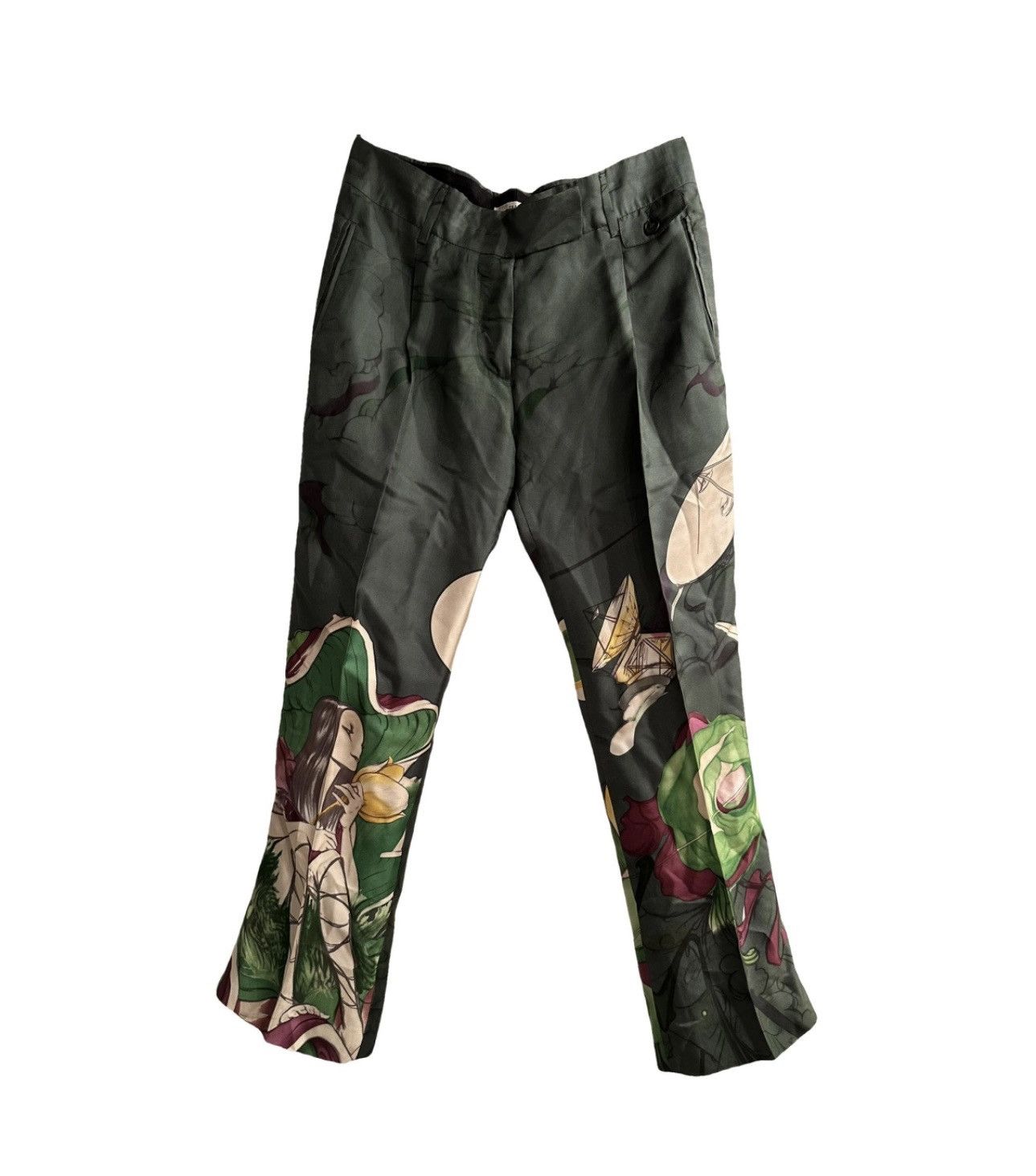 Prada Silk trousers FATE collection Size 26" / US 2 / IT 38 - 1 Thumbnail