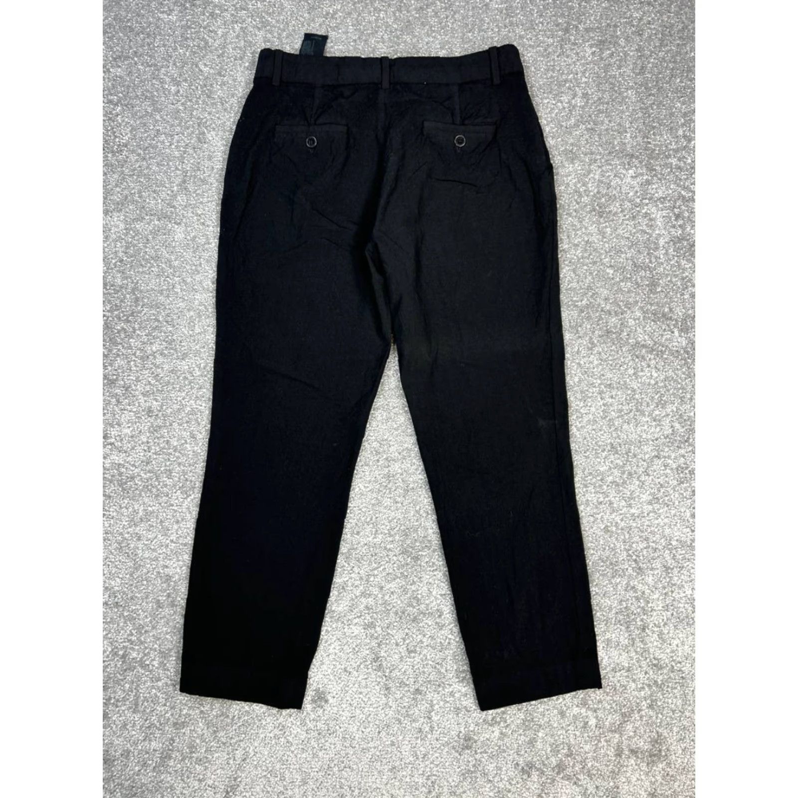 Theory Theory Treeca Dress Pants Womens 8 Black Crop Slim Fit Mid Rise Oxford Formal Size 30" / US 8 / IT 44 - 2 Thumbnail