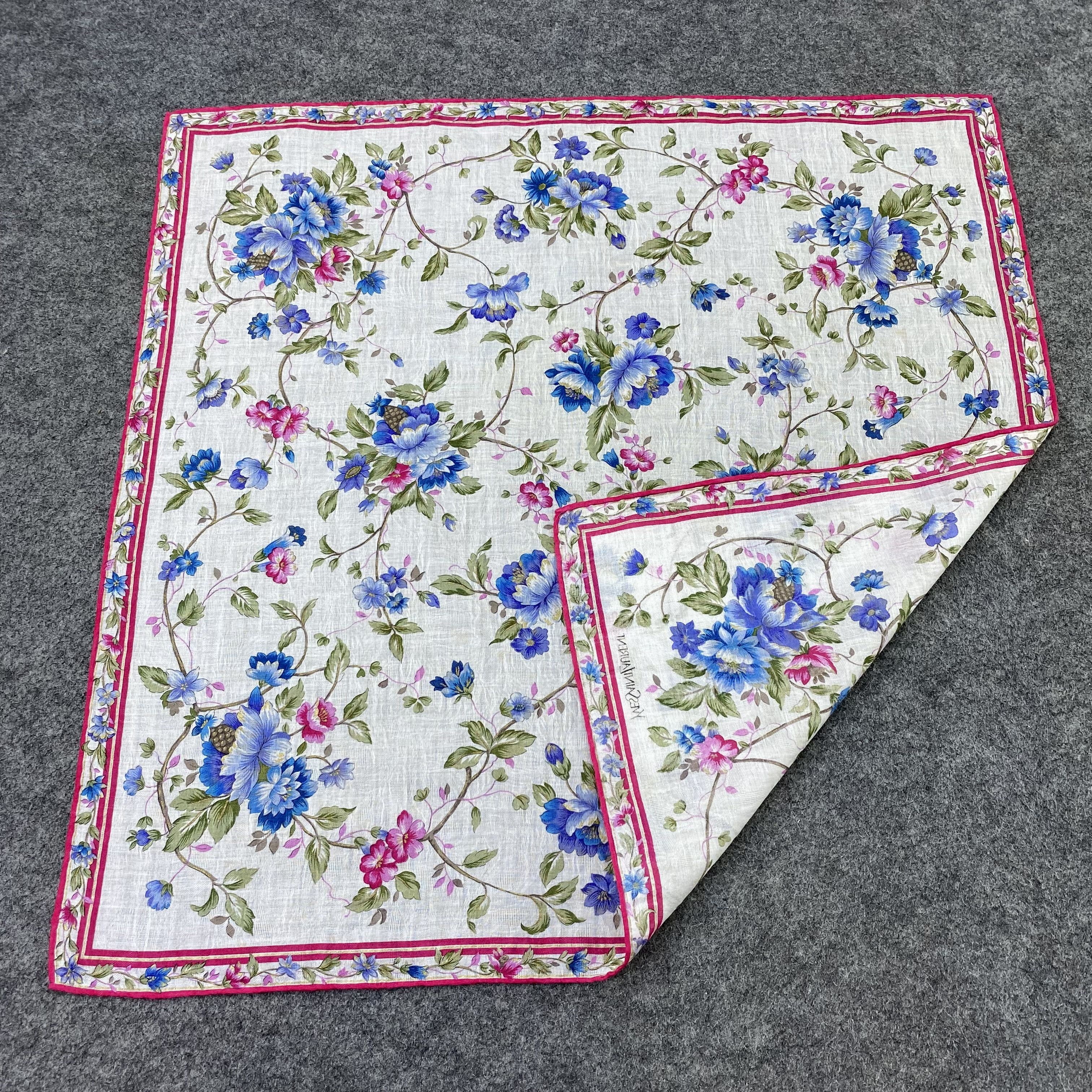 Yves Saint Laurent Yves Saint Laurent Handkerchief Neckerchief Bandana-B1760 Size ONE SIZE - 5 Thumbnail