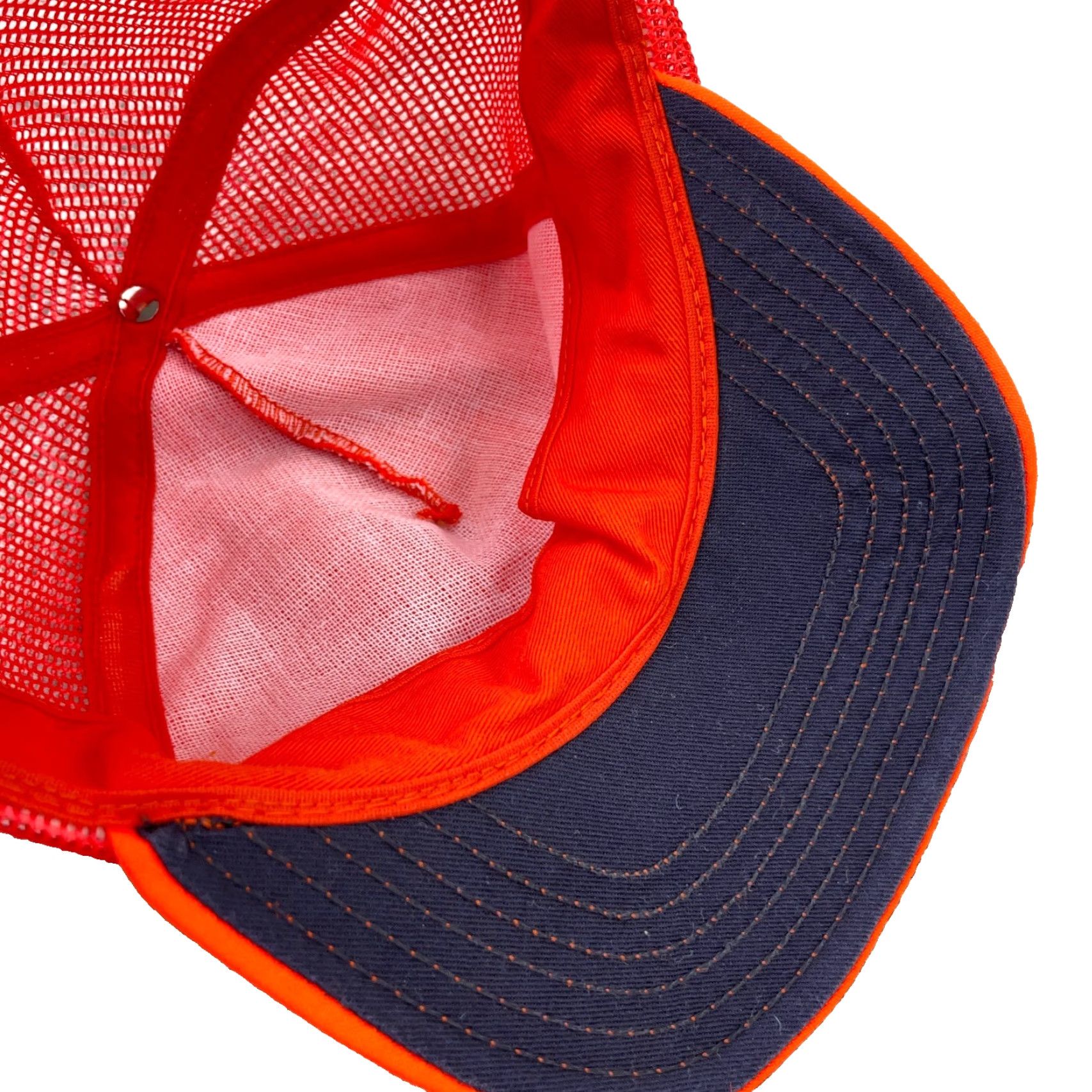 Vintage VINTAGE Blaze Orange Camo Trucker Hat Cap Snapback Made In USA Blank Hunting Men Size 44L - 5 Thumbnail