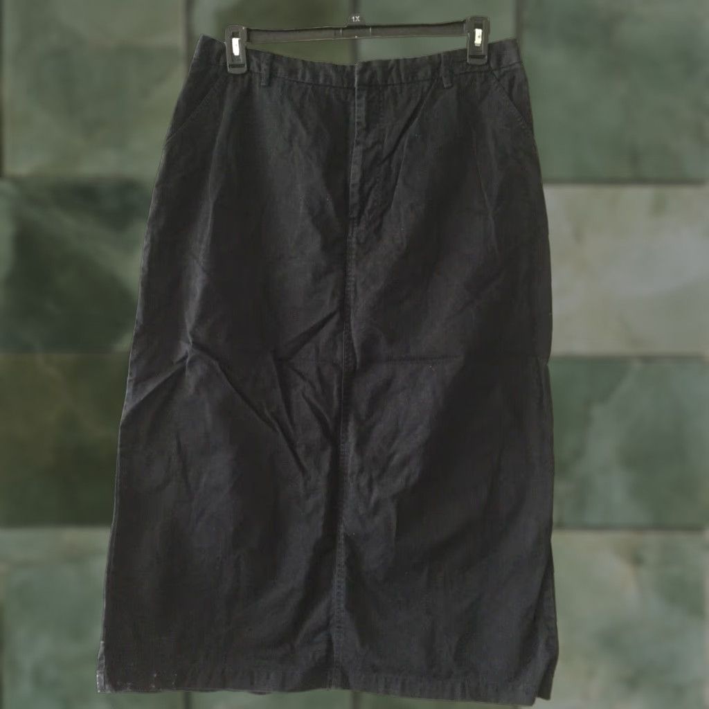 Vintage Vintage Kim Rogers Navy Blue Straight Pencil Skirt Belt Loops Size 16 AS IS Size 38" / US 16 / IT 52 - 1 Thumbnail