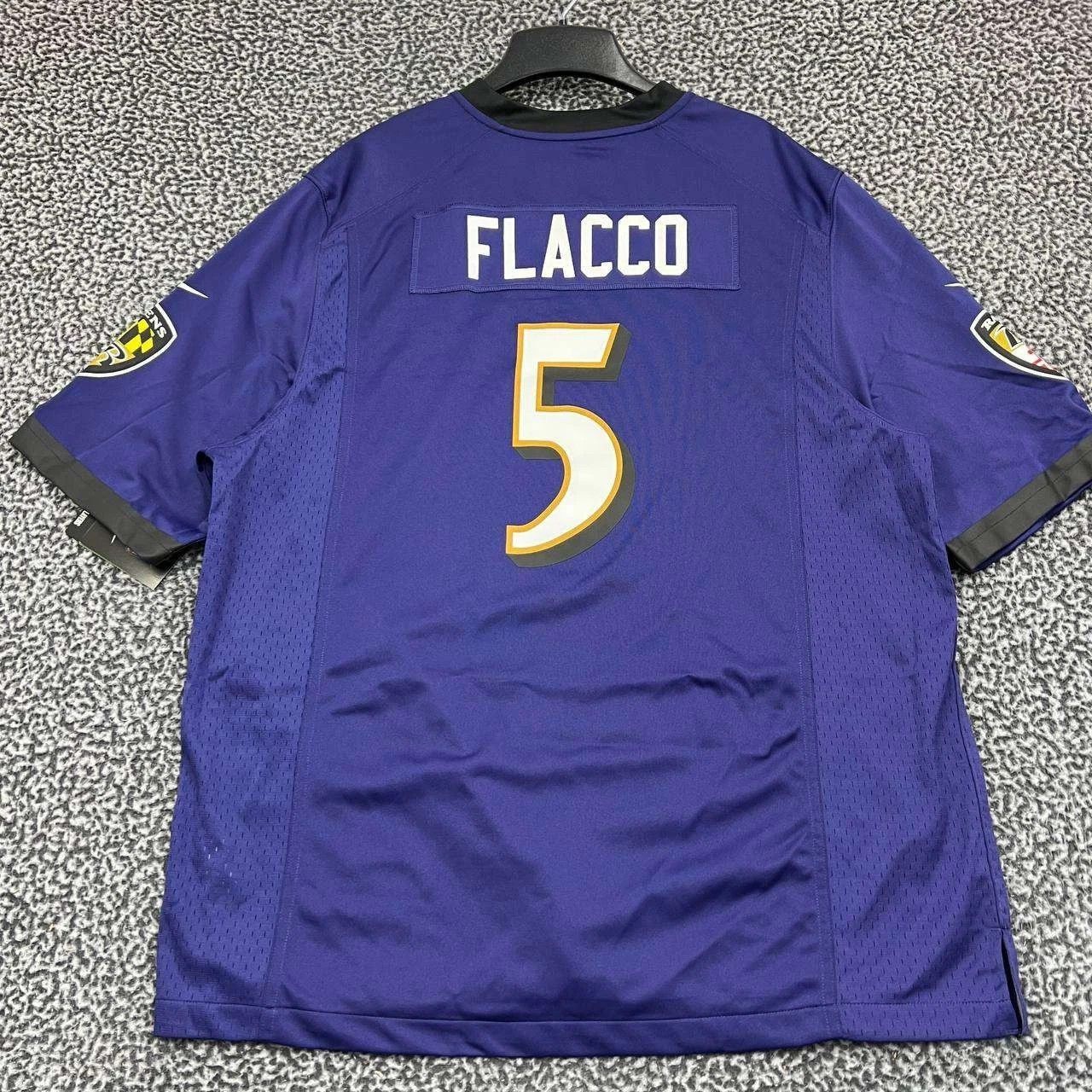 Nike Baltimore Ravens Flacco #5 Jersey Shirt Men Short Sleeve XL Size US XL / EU 56 / 4 - 2 Thumbnail