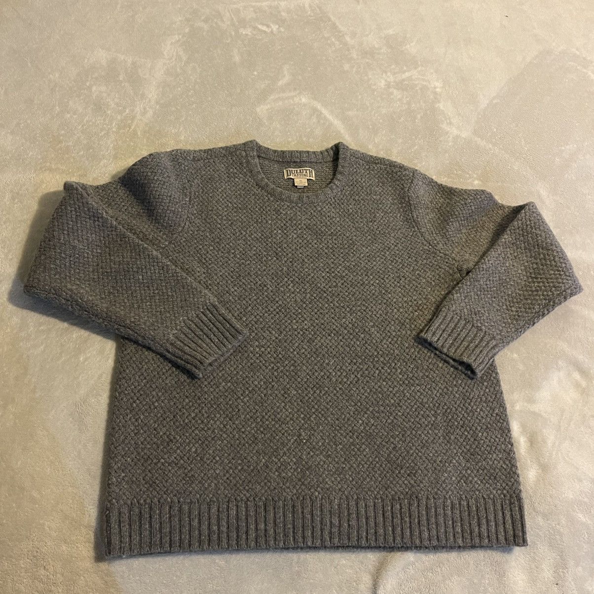 Duluth Trading Company Duluth Trading Sweater Mens XL Gray 100% Shetland Wool Knit Size US XL / EU 56 / 4 - 1 Thumbnail