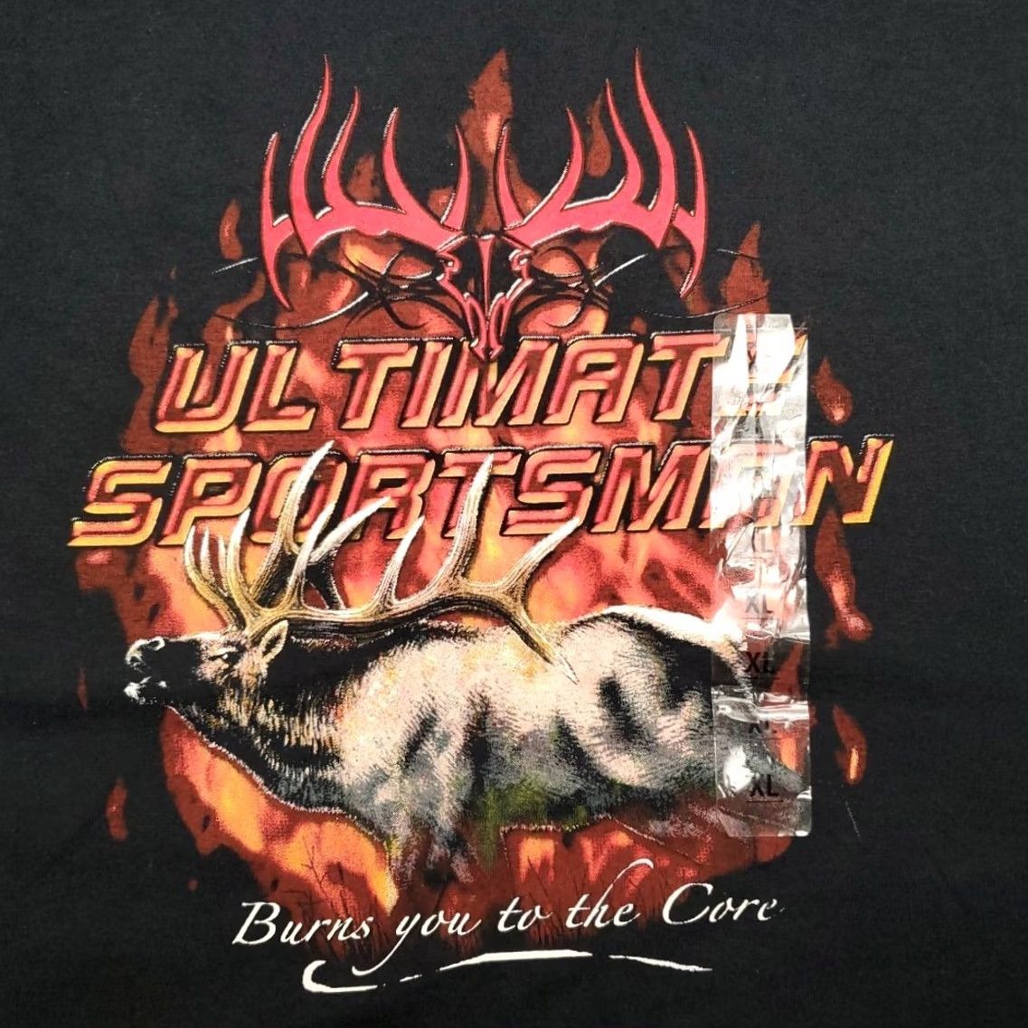 Gildan VINTAGE Nature Shirt Mens XL Black Bugling Bull Elk Ultimate Sportsman Outdoors Nike Shirt Size US XL / EU 56 / 4 - 2 Thumbnail