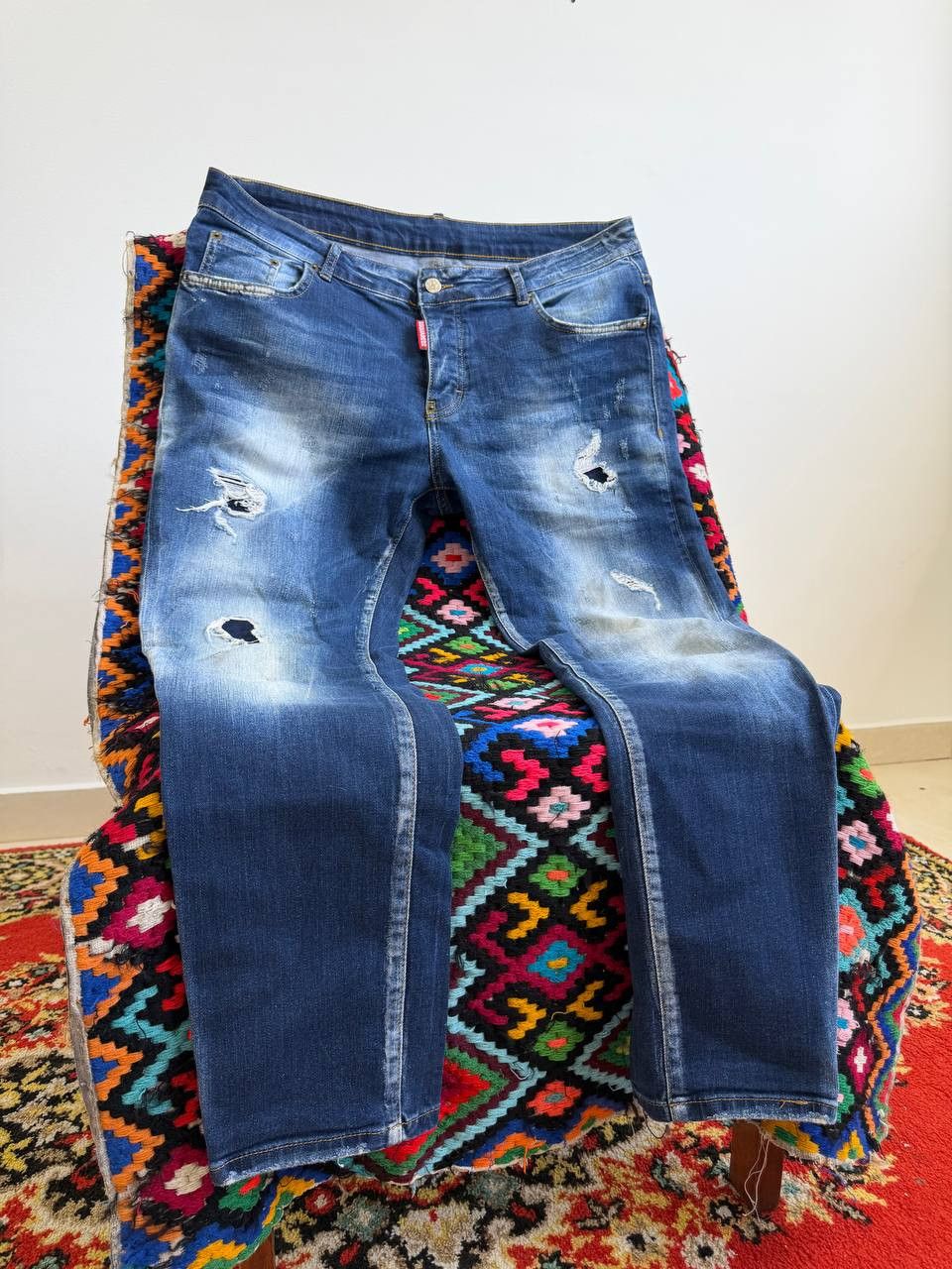 Dsquared2 Dsquared2 Distressed Washed Drip Luxury Y2K Jeans Size US 32 / EU 48 - 4 Thumbnail
