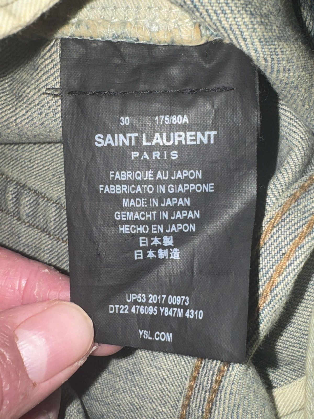 Saint Laurent Paris FW17 d02 crash denim Size US 30 / EU 46 - 4 Thumbnail