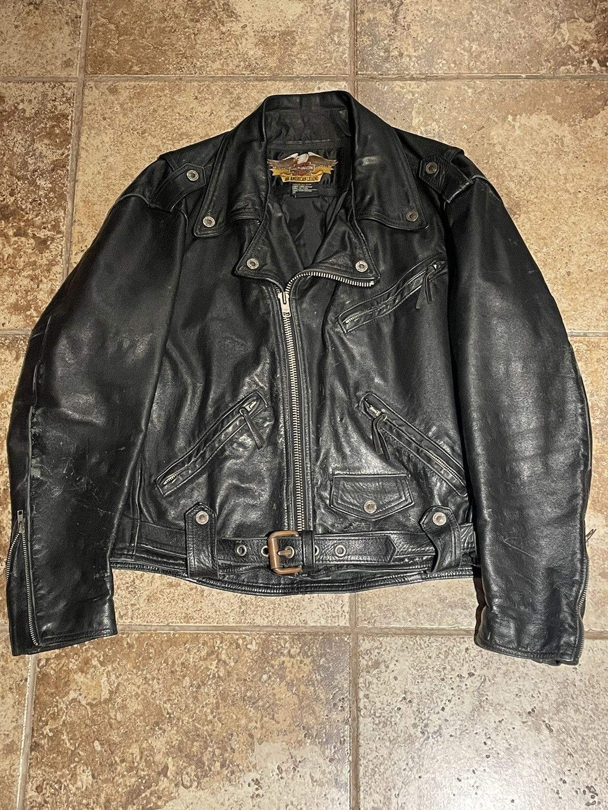 Harley Davidson Vintage harley davidson leather biker jacket Size US L / EU 52-54 / 3 - 1 Thumbnail