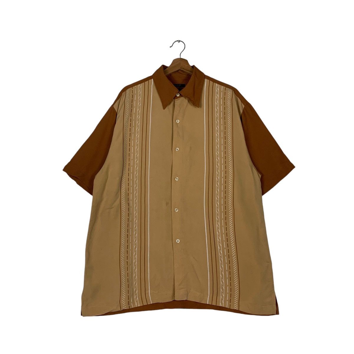 Vintage METAFUORI Hybrid Short Sleeve Button Shirt #1423-C64 Size US L / EU 52-54 / 3 - 1 Thumbnail