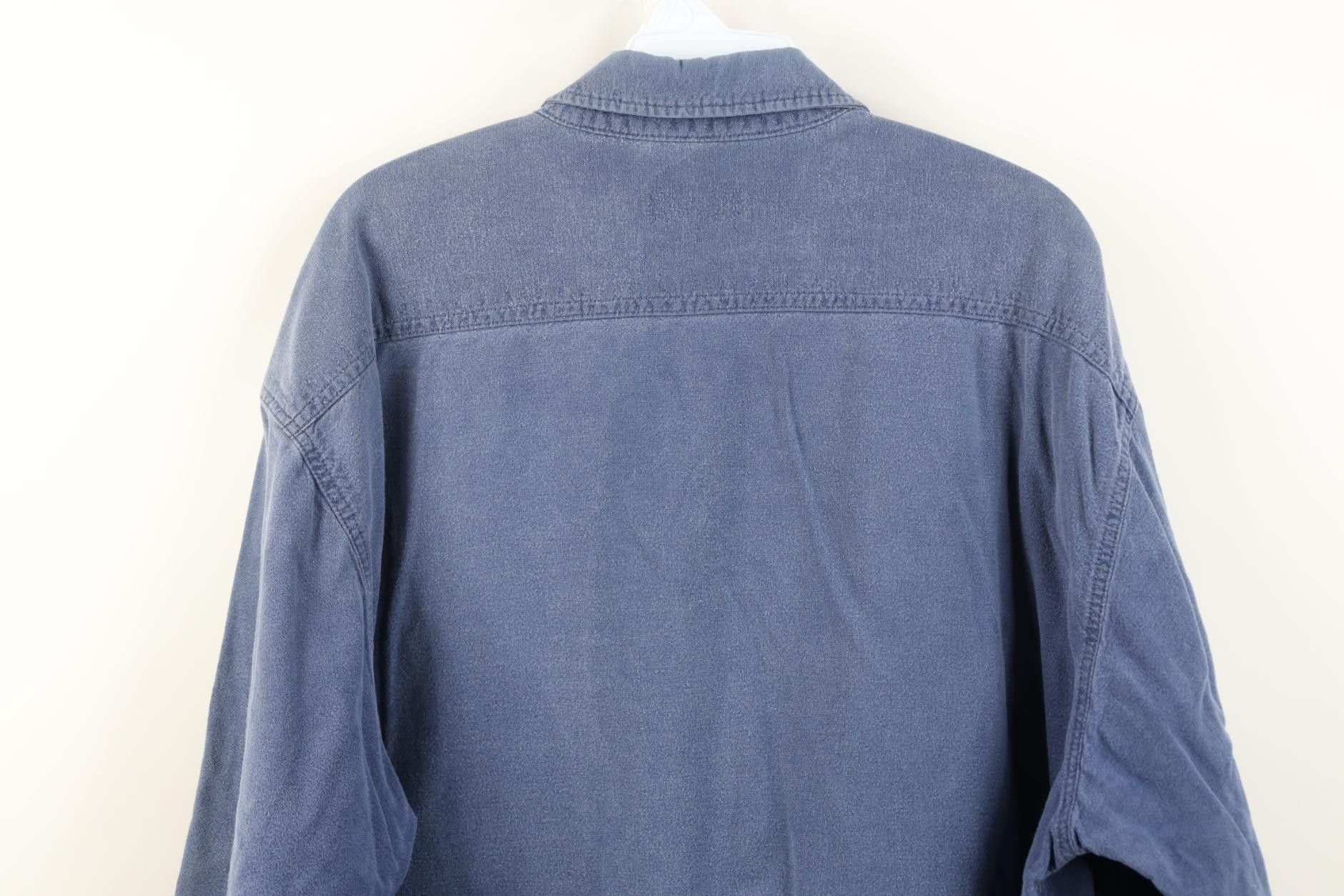 FiveBrother Vintage 90s Five Brother Heavy Chamois Cloth Button Shirt Size US XXL / EU 58 / 5 - 14 Thumbnail