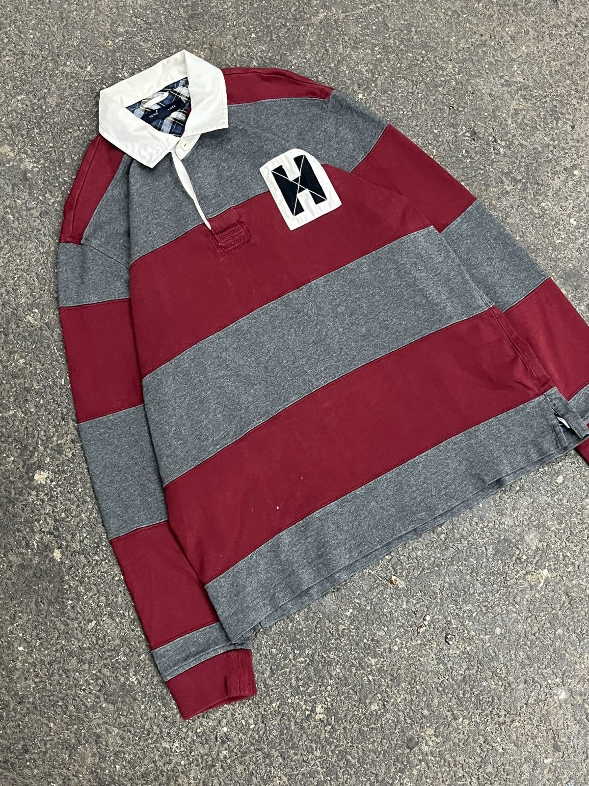 Tommy Hilfiger × Vintage Rugby striped vintage Tommy Hilfiger polo shirt preppy 90s Size US M / EU 48-50 / 2 - 1 Thumbnail
