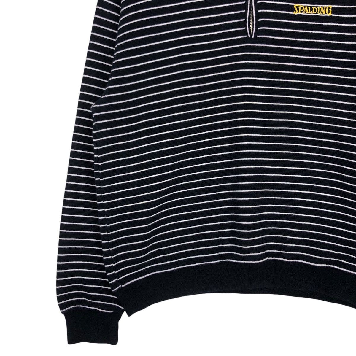 Japanese Brand × Spalding × Vintage Striped Vintage Spalding Jumper Half Zip Streetwear Rare Size US M / EU 48-50 / 2 - 3 Thumbnail