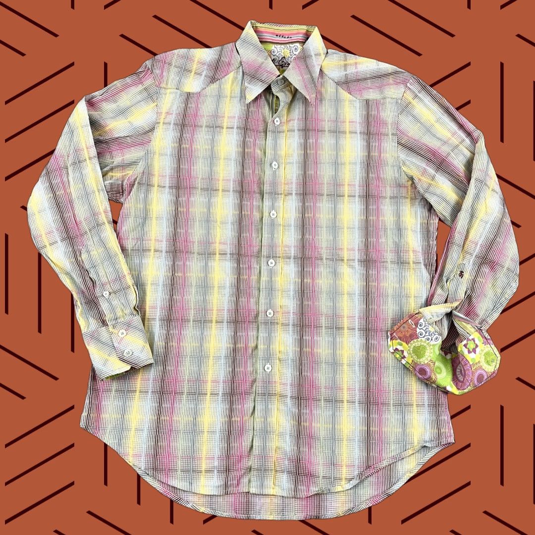 Robert Graham VINTAGE Robert Graham Shirt Men Medium Striped Abstract Disco Flip Cuff Button-Up Casual Formal Preppy Size US M / EU 48-50 / 2 - 1 Thumbnail