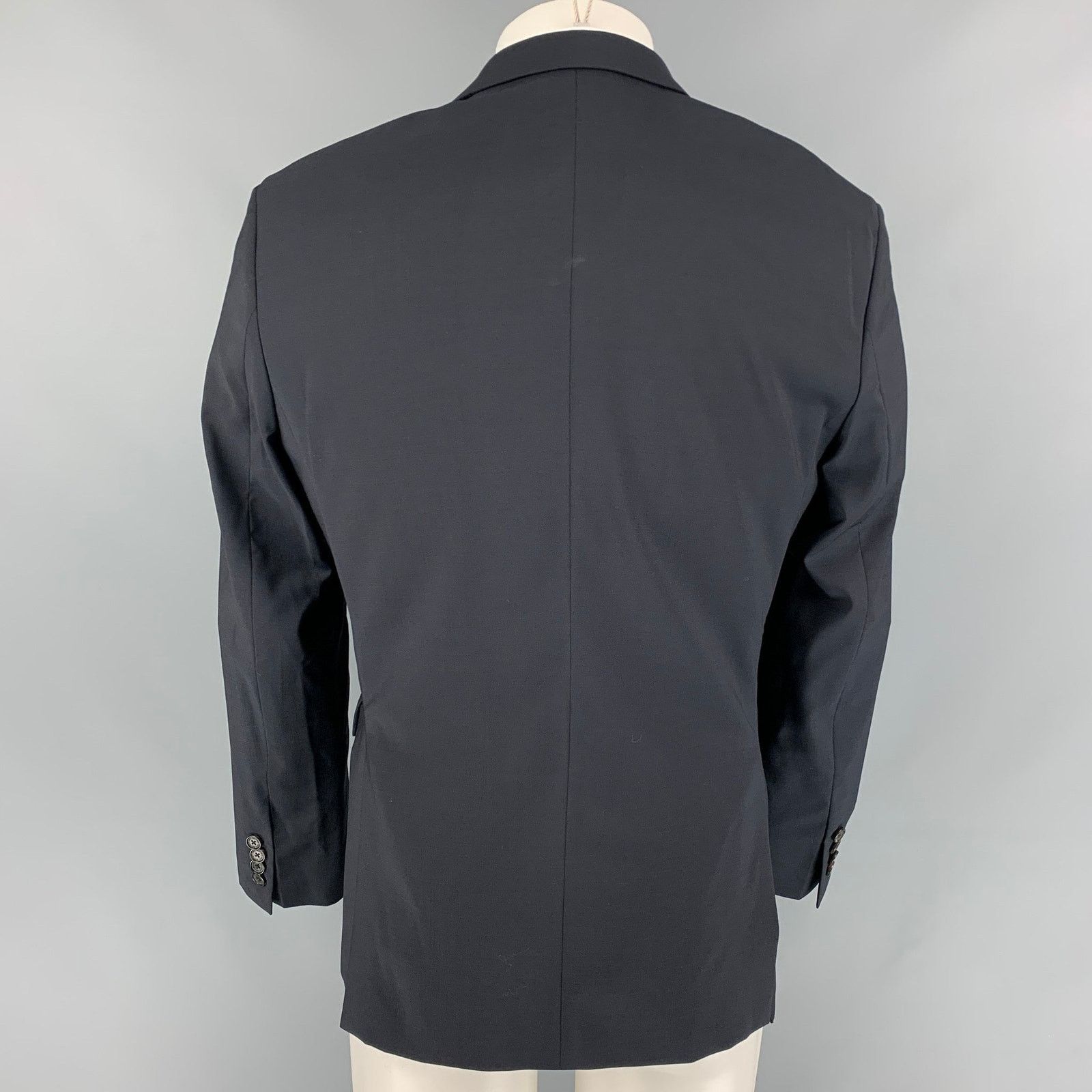Neil Barrett Size 40 Navy Wool Single Breasted Slim Fit Sport Coat Size 40R - 4 Thumbnail