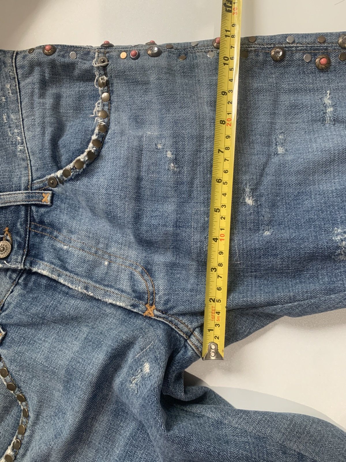 Dolce & Gabbana Rare Dolce Gabbana Studded Rhinestones Jeans Size US 30 / EU 46 - 16 Thumbnail