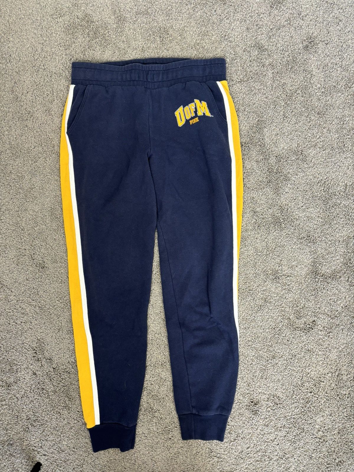Pink Y2k victorias secret pink u of m michigan sweatpants Size 30" / US 8 / IT 44 - 3 Thumbnail