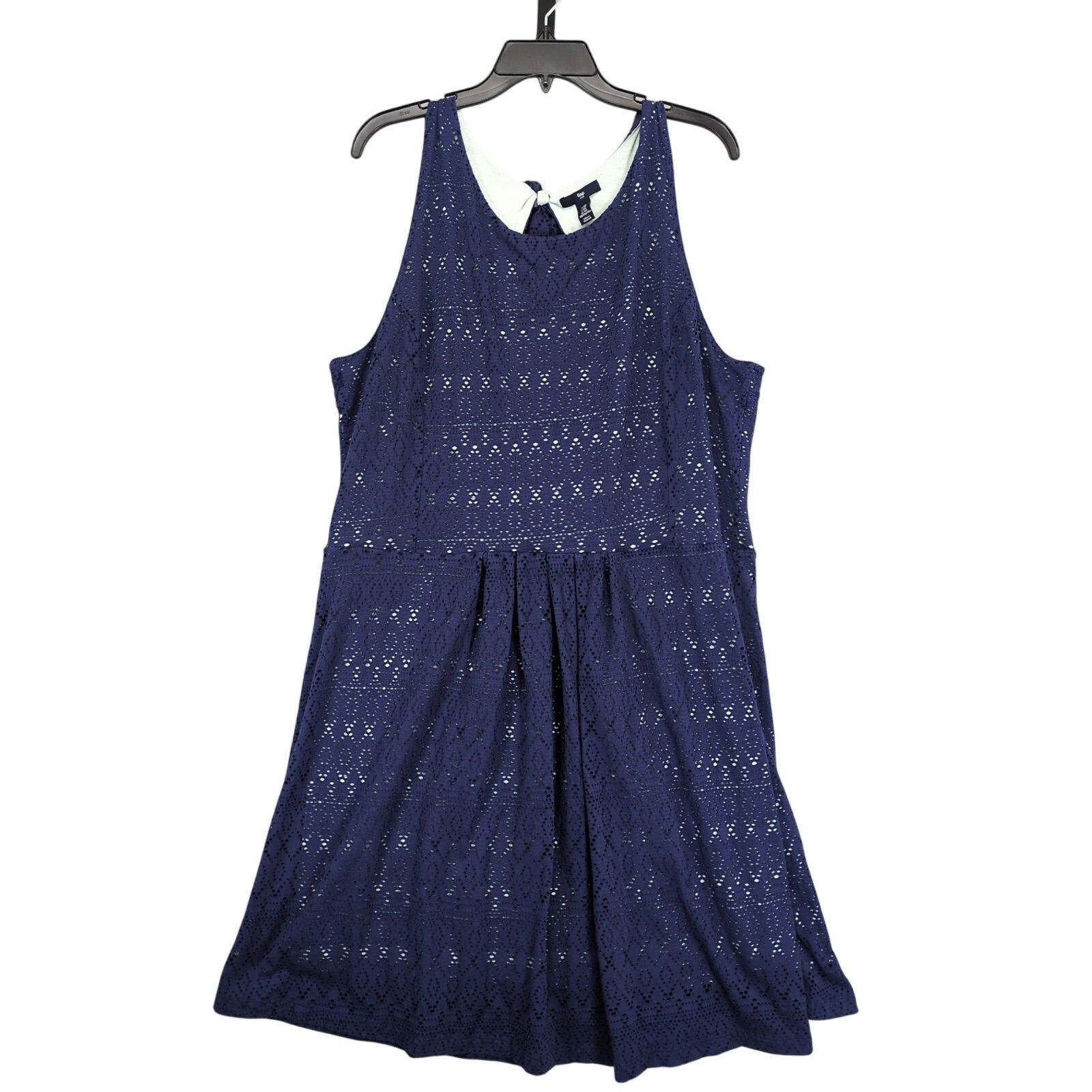 Gap GAP Size XXL Navy Lace Overlay Drop Waist Sleeveless Dress Size XXL / US 16-18 / IT 52-54 - 1 Thumbnail