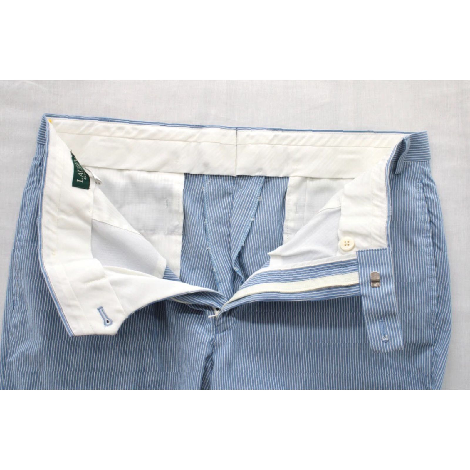 Ralph Lauren Lauren Ralph Lauren Seersucker Pants Men's 36x32 Blue Striped Chino Regular Fit Preppy Vacation Size US 36 / EU 52 - 5 Thumbnail