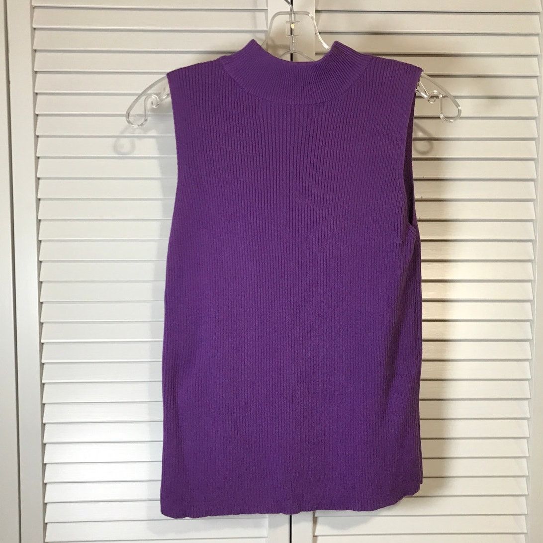 Other Crystal-Kobe Purple Cowl Neck Sleeveless Sweater M Size M / US 6-8 / IT 42-44 - 2 Thumbnail